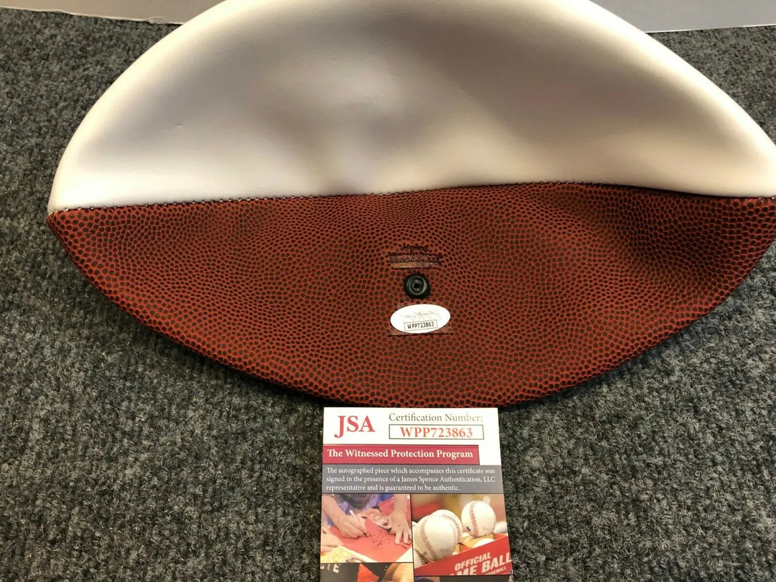 Garrett Bradbury Autographed Signed Insc Minnesota Vikings Logo Football Jsa Coa