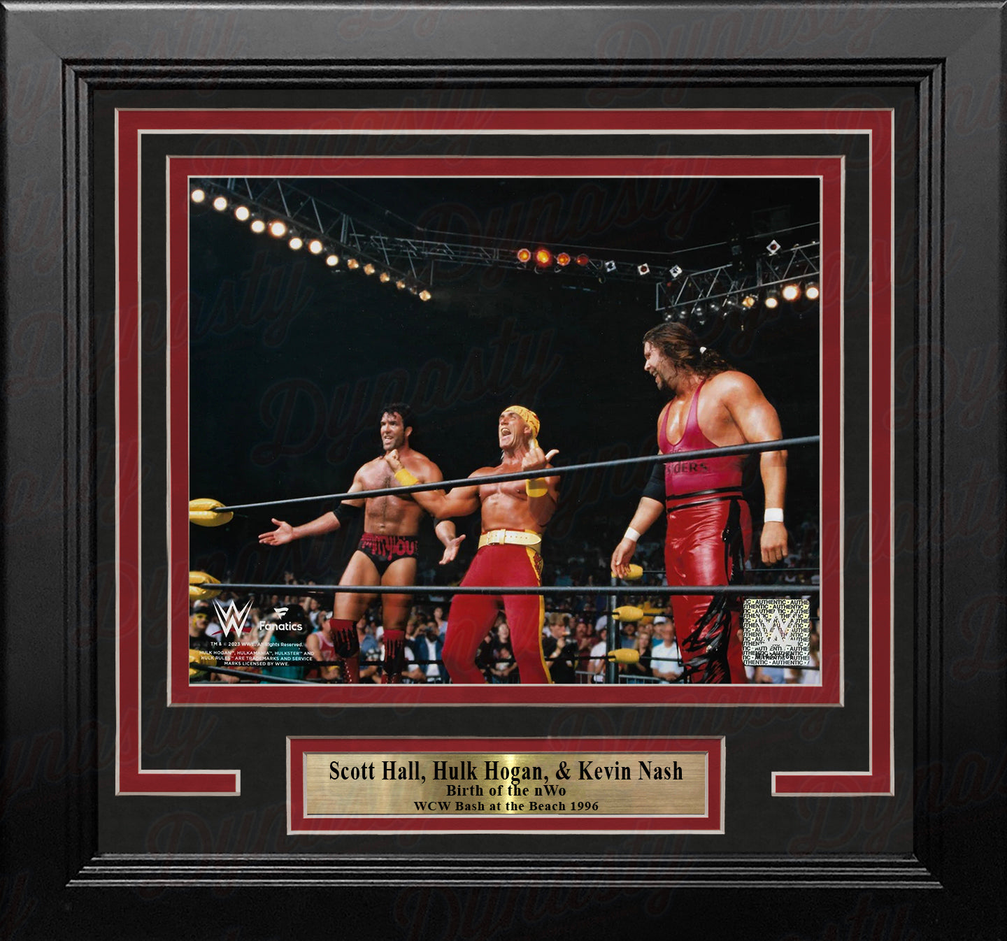Scott Hall, Hulk Hogan, & Kevin Nash Form the nWo 8" x 10" Framed WWE Wrestling Photo