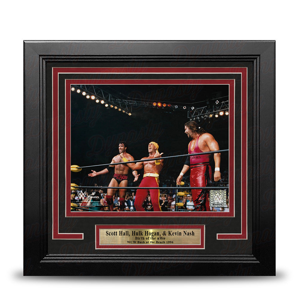 Scott Hall, Hulk Hogan, & Kevin Nash Form the nWo 8" x 10" Framed WWE Wrestling Photo