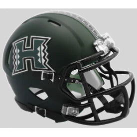 Hawaii Warriors NCAA Mini Speed Football Helmet Matte Green - NCAA