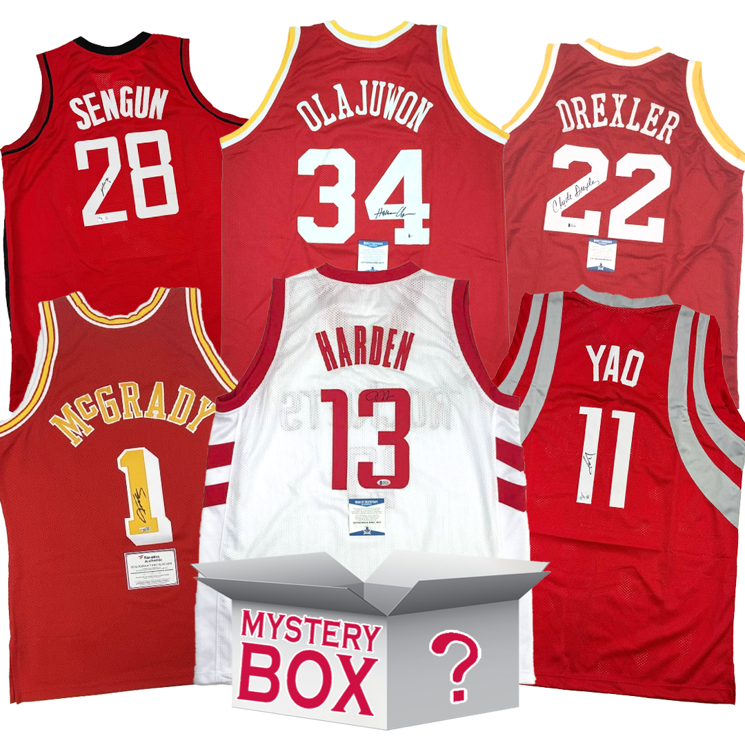 Autographed/Signed Houston Basketball Jersey Mystery Box with PSA JSA or Beckett COA