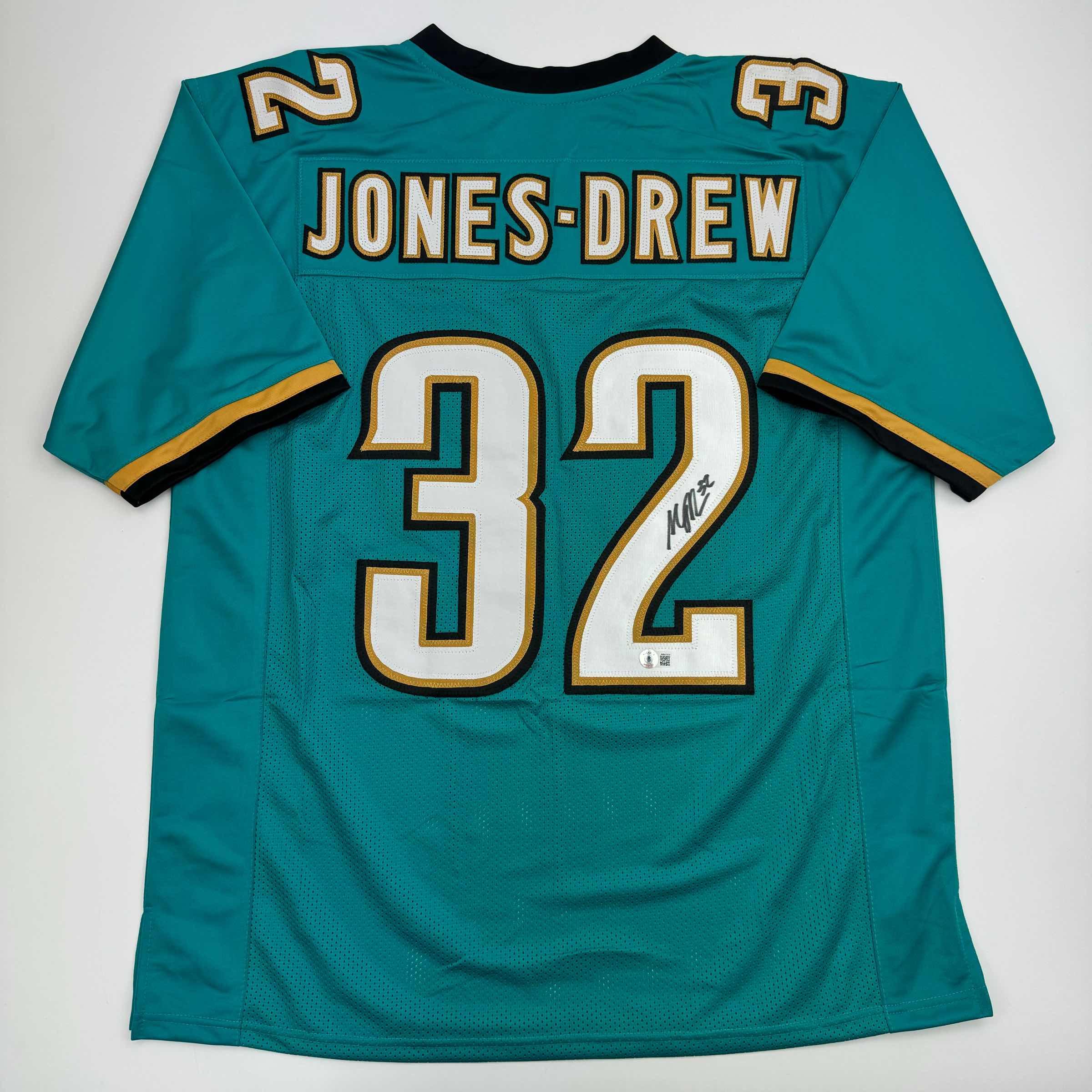 Autographed/Signed Maurice Jones-Drew Jacksonville Teal Football Jersey Beckett BAS COA