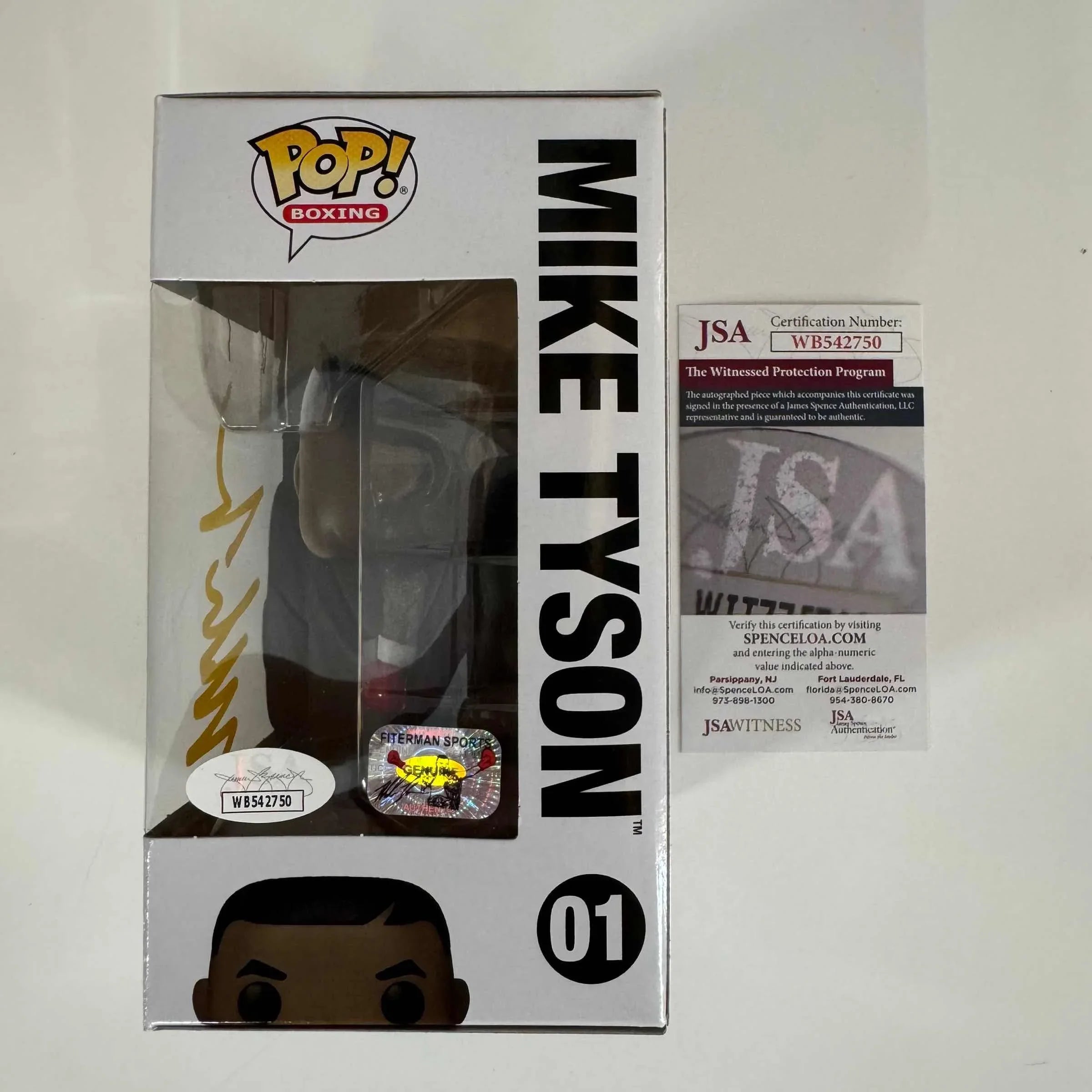 Autographed/Signed Mike Tyson Funko Pop Boxing #01 Figurine JSA COA