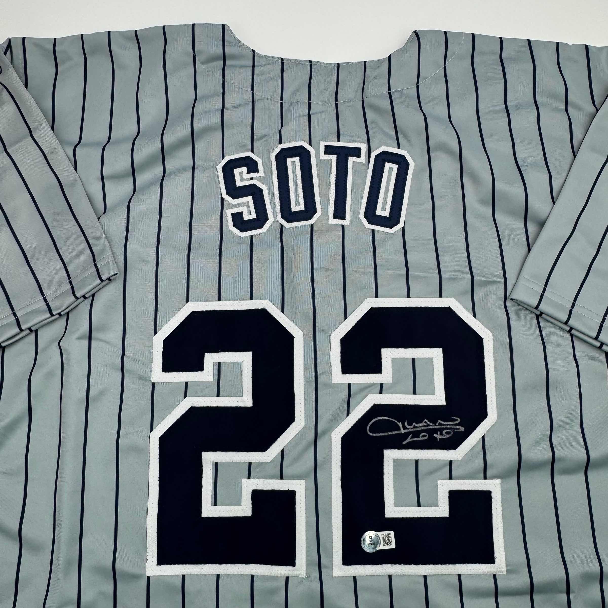 Autographed/Signed Juan Soto New York City Connect Baseball Jersey Beckett BAS COA