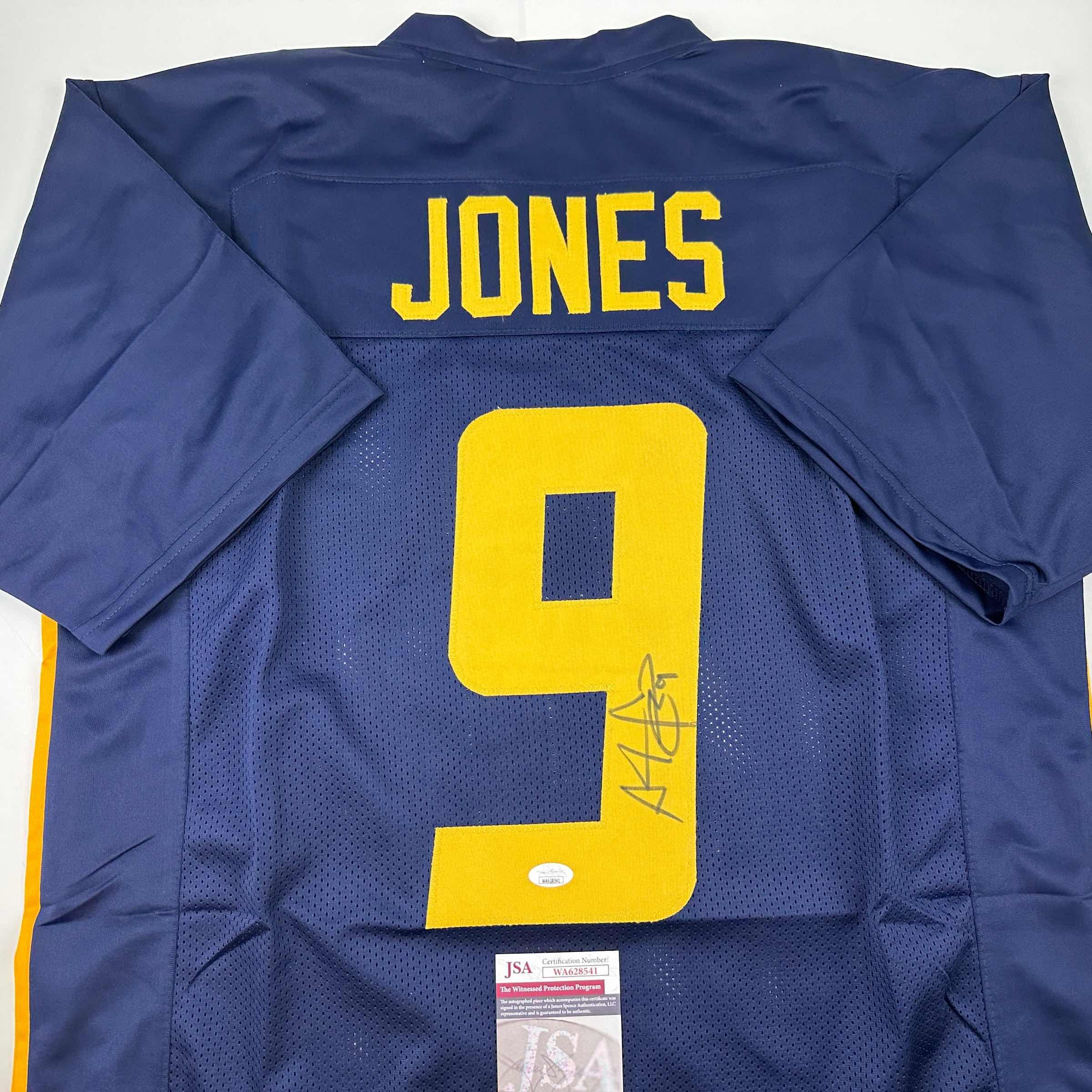 Autographed/Signed Adam Pacman Jones West Virginia Blue College Football Jersey JSA COA