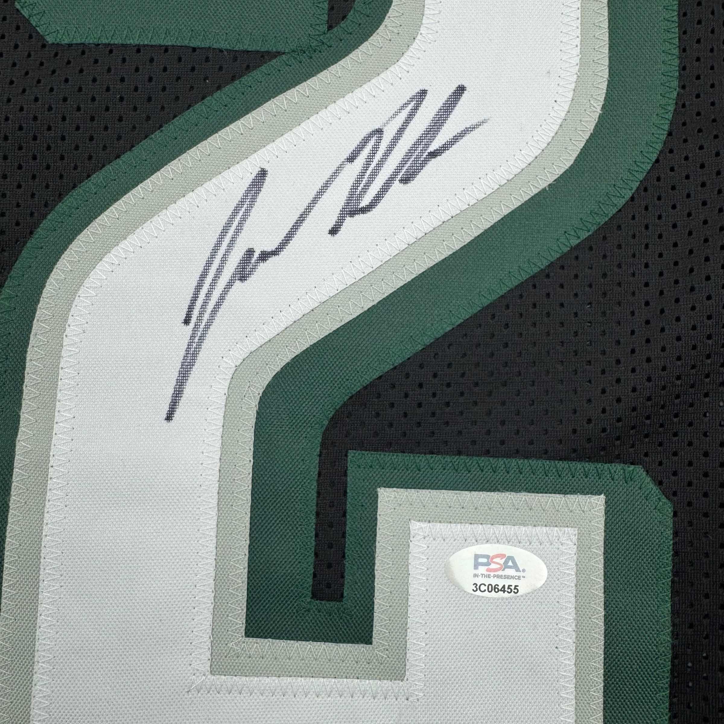 Autographed/Signed Jason Kelce Philadelphia Black Football Jersey PSA COA