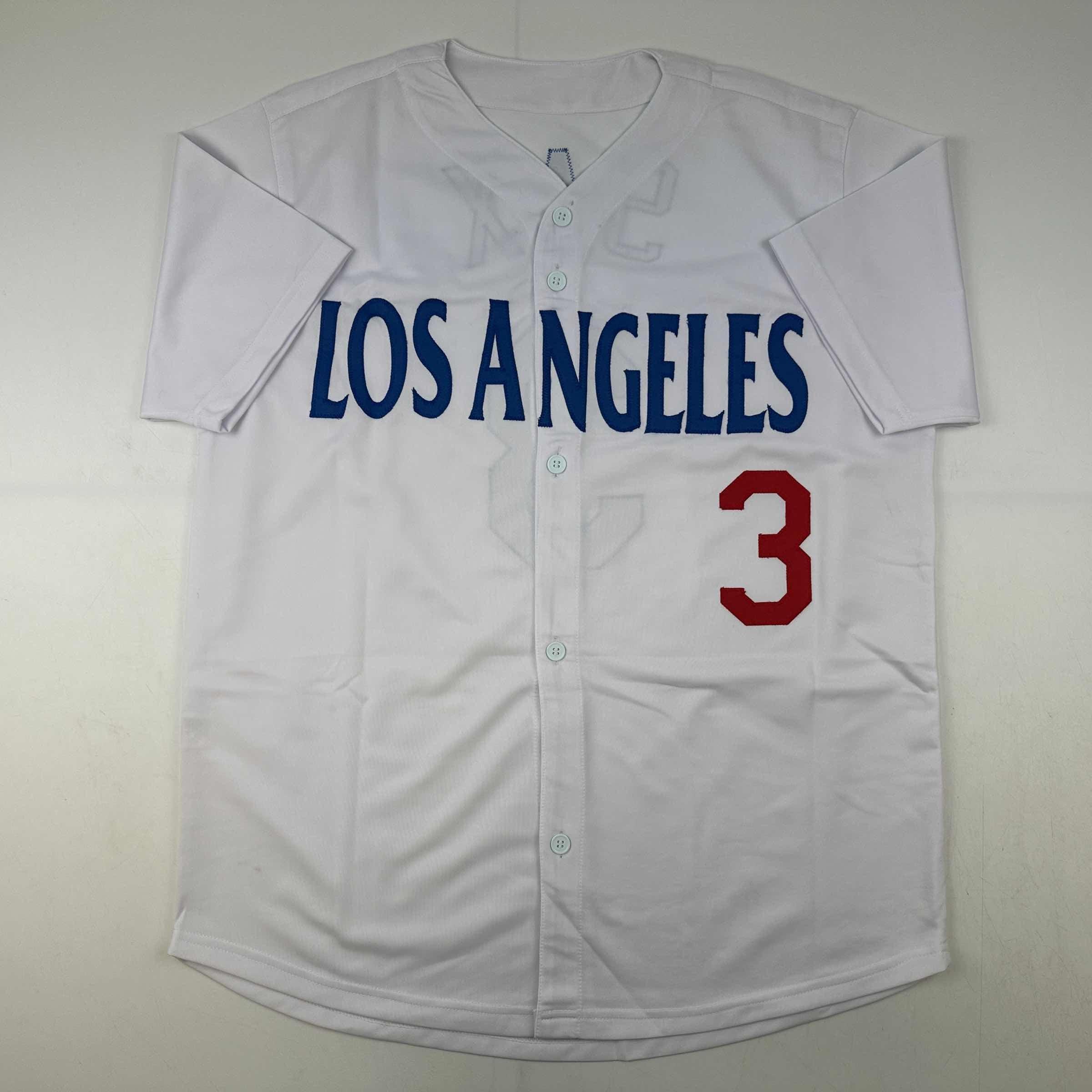 Autographed/Signed Steve Sax Los Angeles LA White Baseball Jersey JSA COA