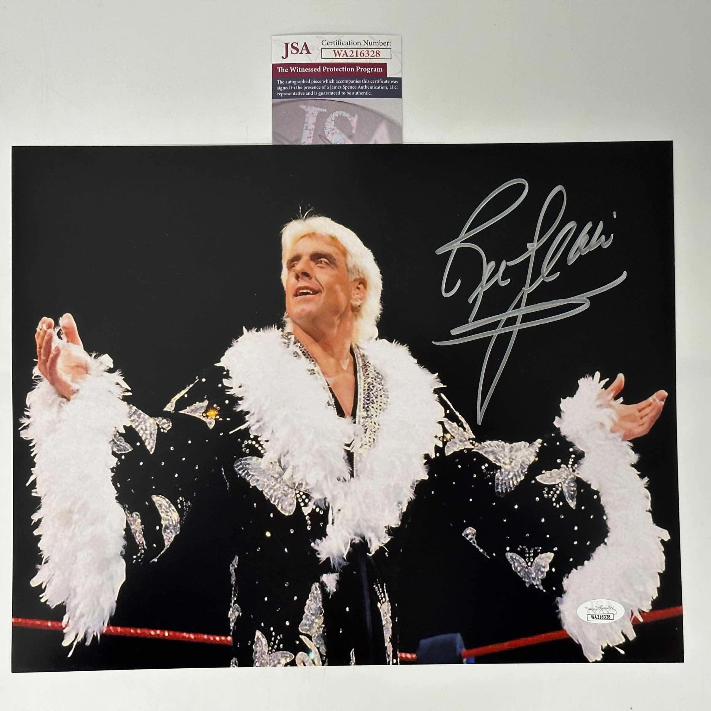 Autographed/Signed Ric Flair Nature Boy 8x10 WWE WWF Wrestling Photo JSA COA