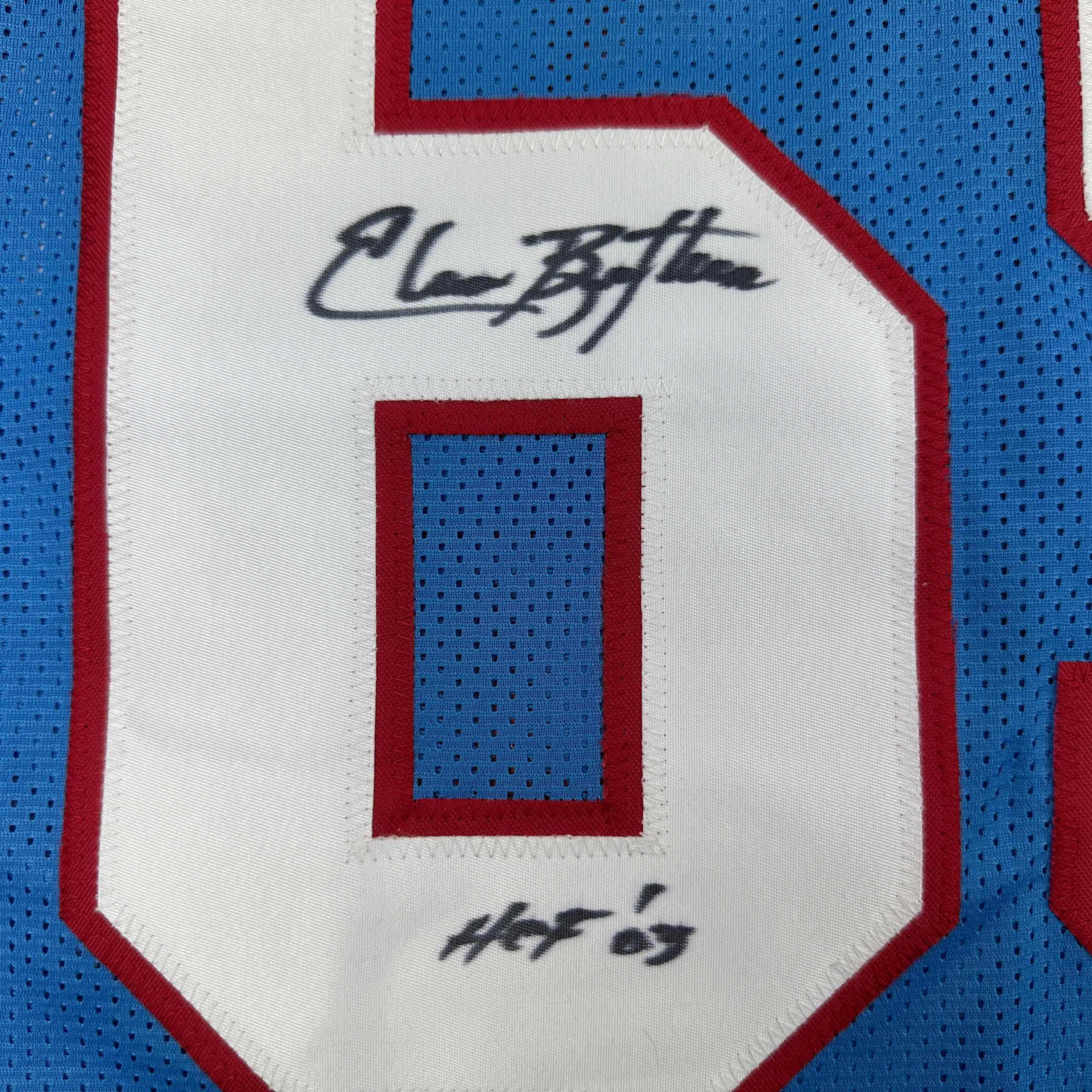 Autographed/Signed Elvin Bethea HOF 03 Tennessee Retro Light Blue Football Jersey JSA COA