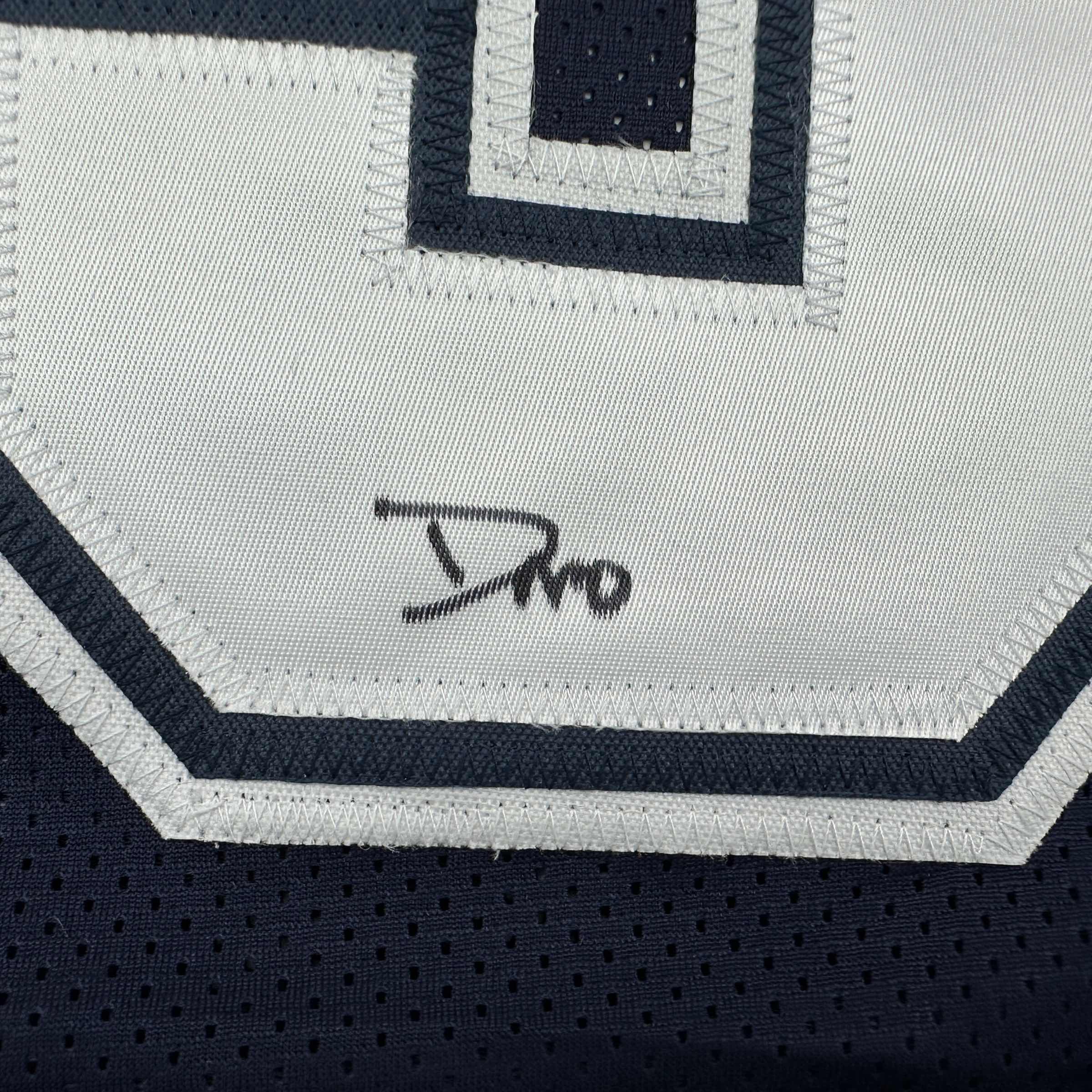 Autographed/Signed DeMarvion Overshown Dallas Blue Football Jersey JSA COA