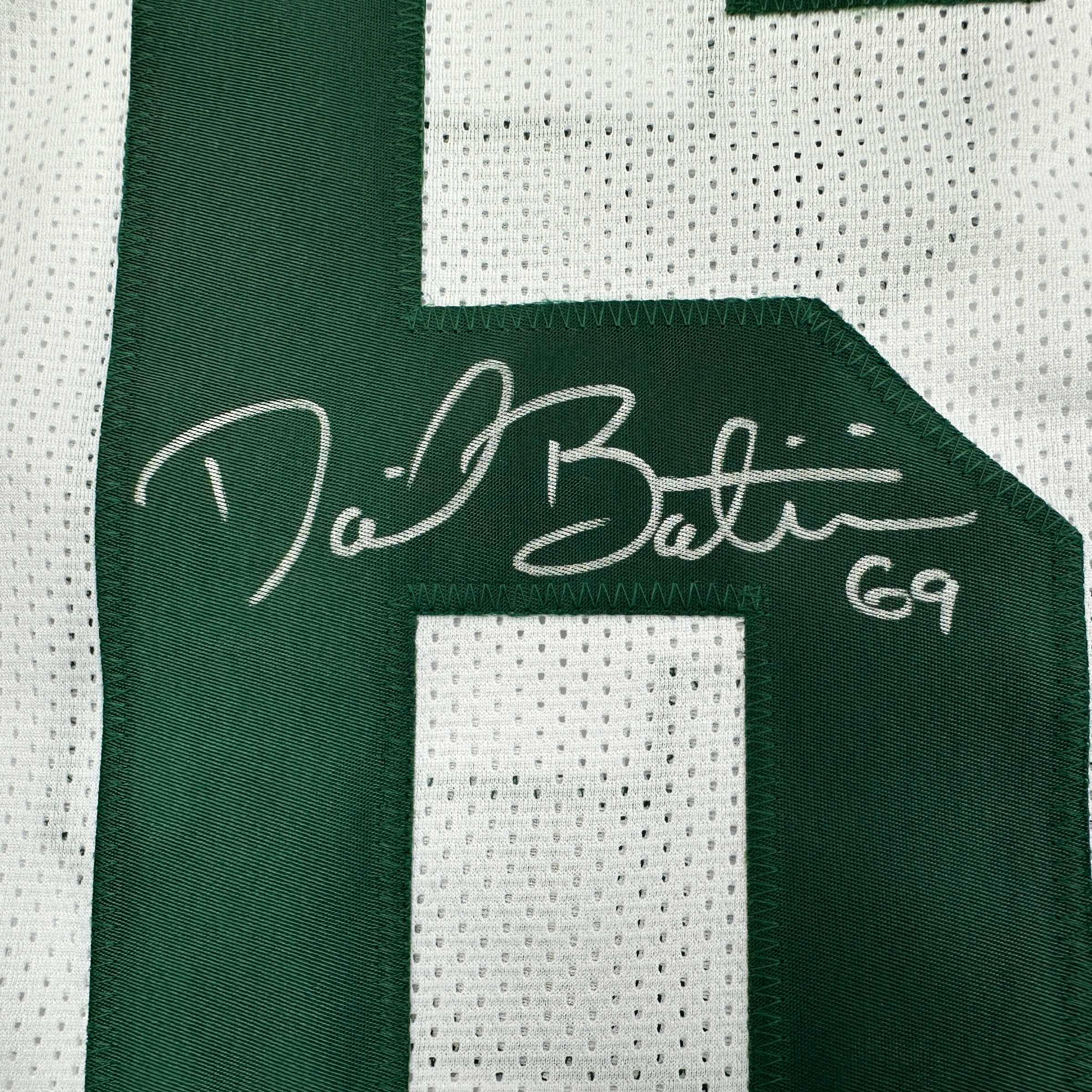 Autographed/Signed David Bakhtiari Green Bay White Football Jersey JSA COA