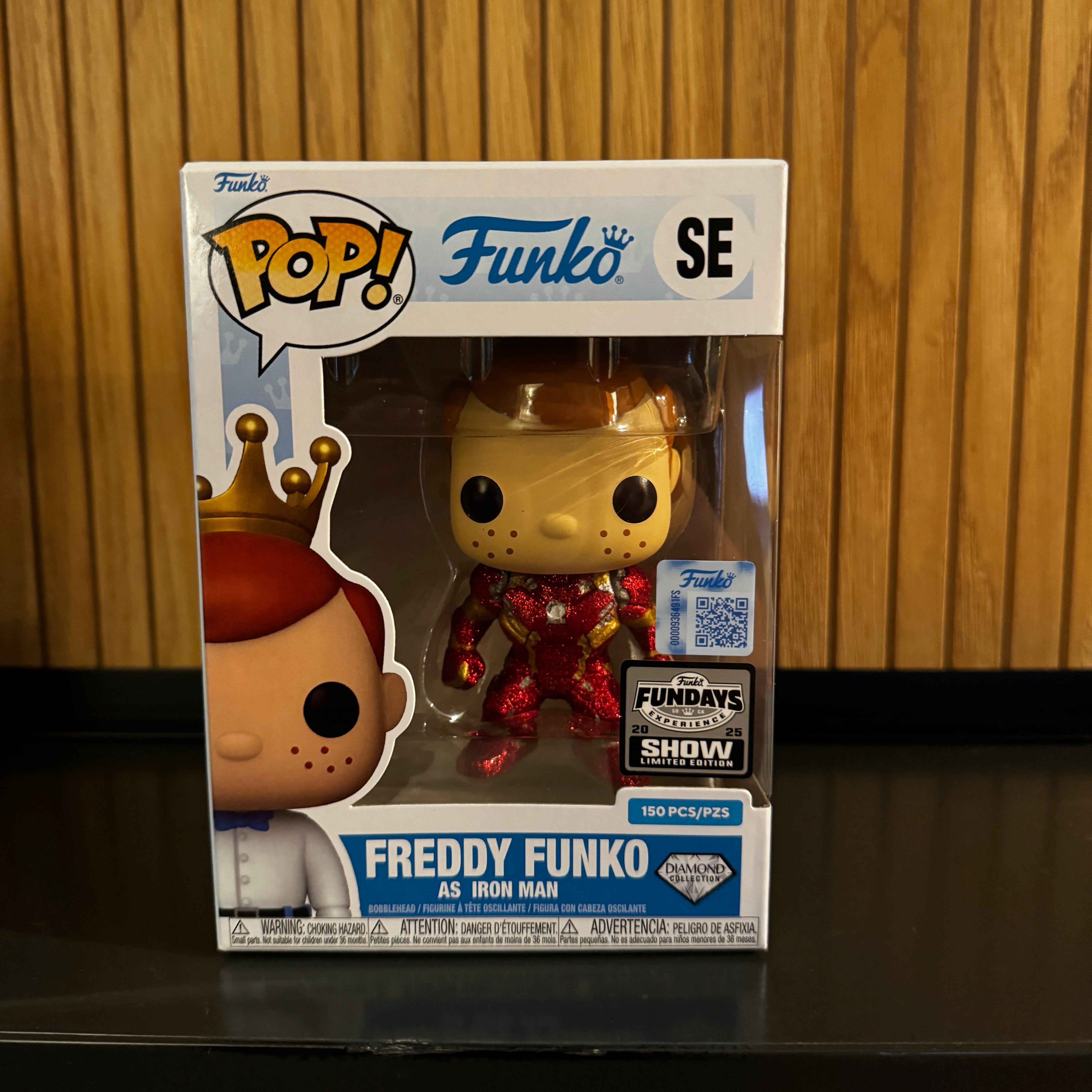 Funko Fundays Experience 2025: Pop! Originals MARVEL Freddy Funko as Iron Man (Diamond Glitter) LE150