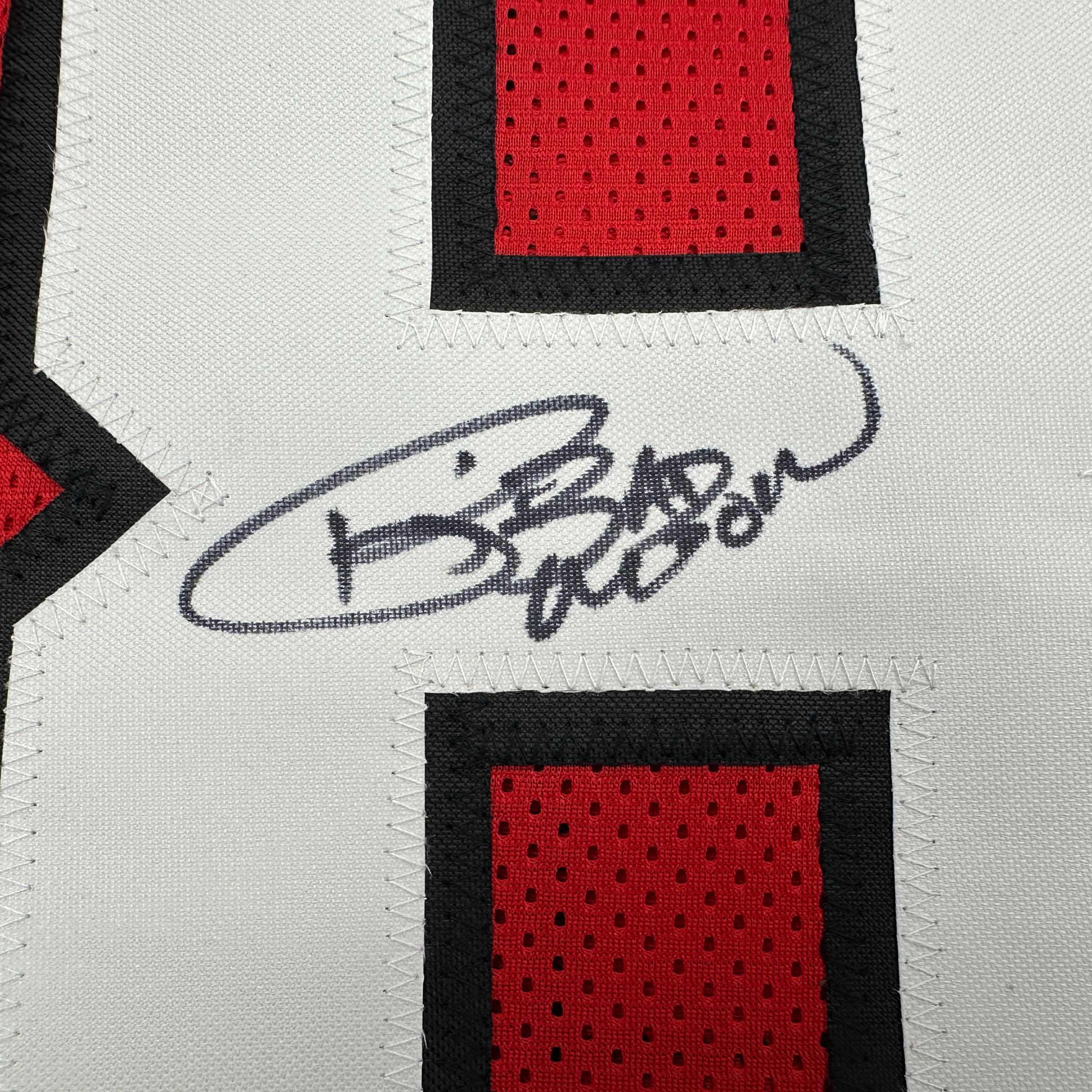 Autographed/Signed Andre Rison Atlanta Red Football Jersey Beckett BAS COA
