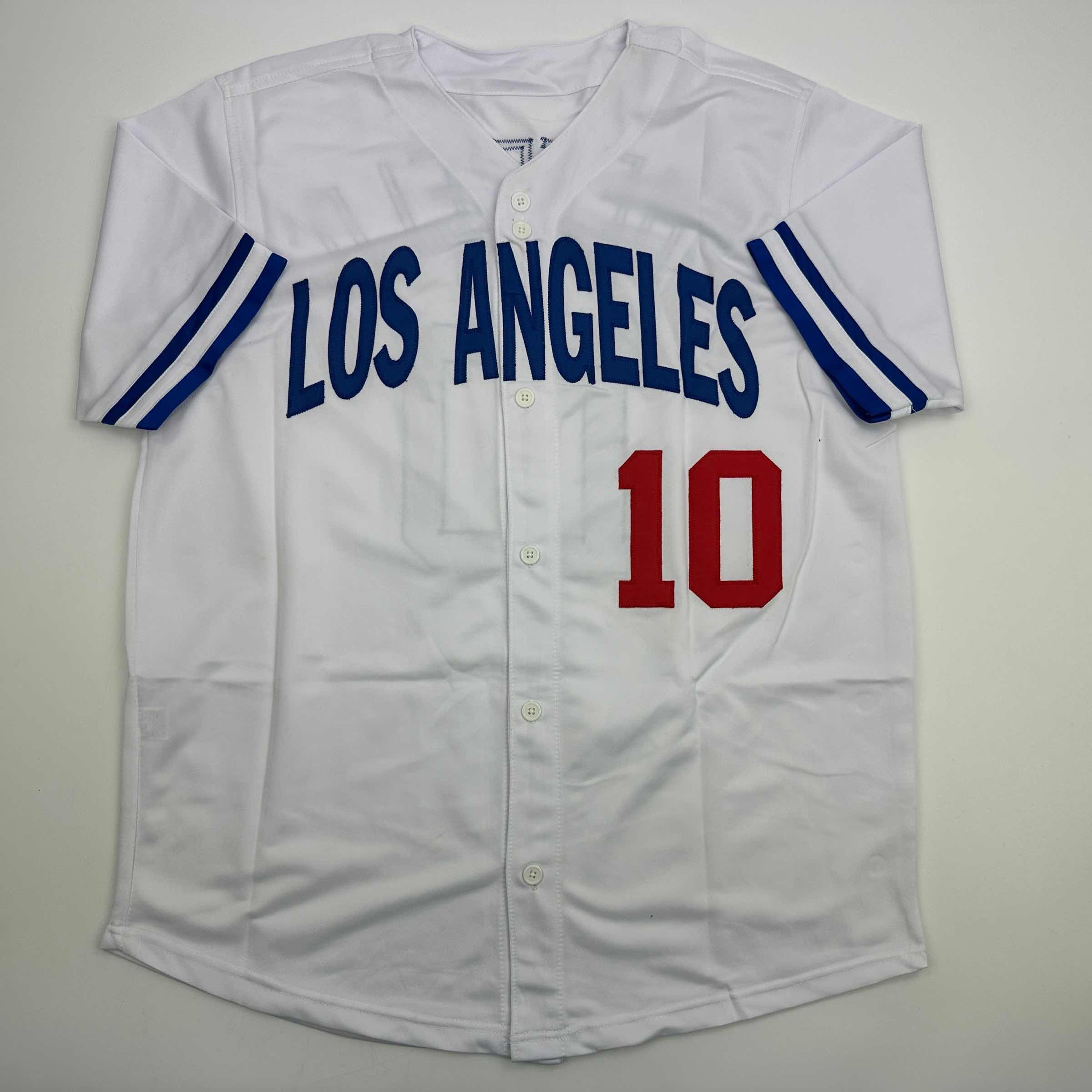 Autographed/Signed Gary Sheffield Los Angeles LA White Baseball Jersey PSA/DNA COA