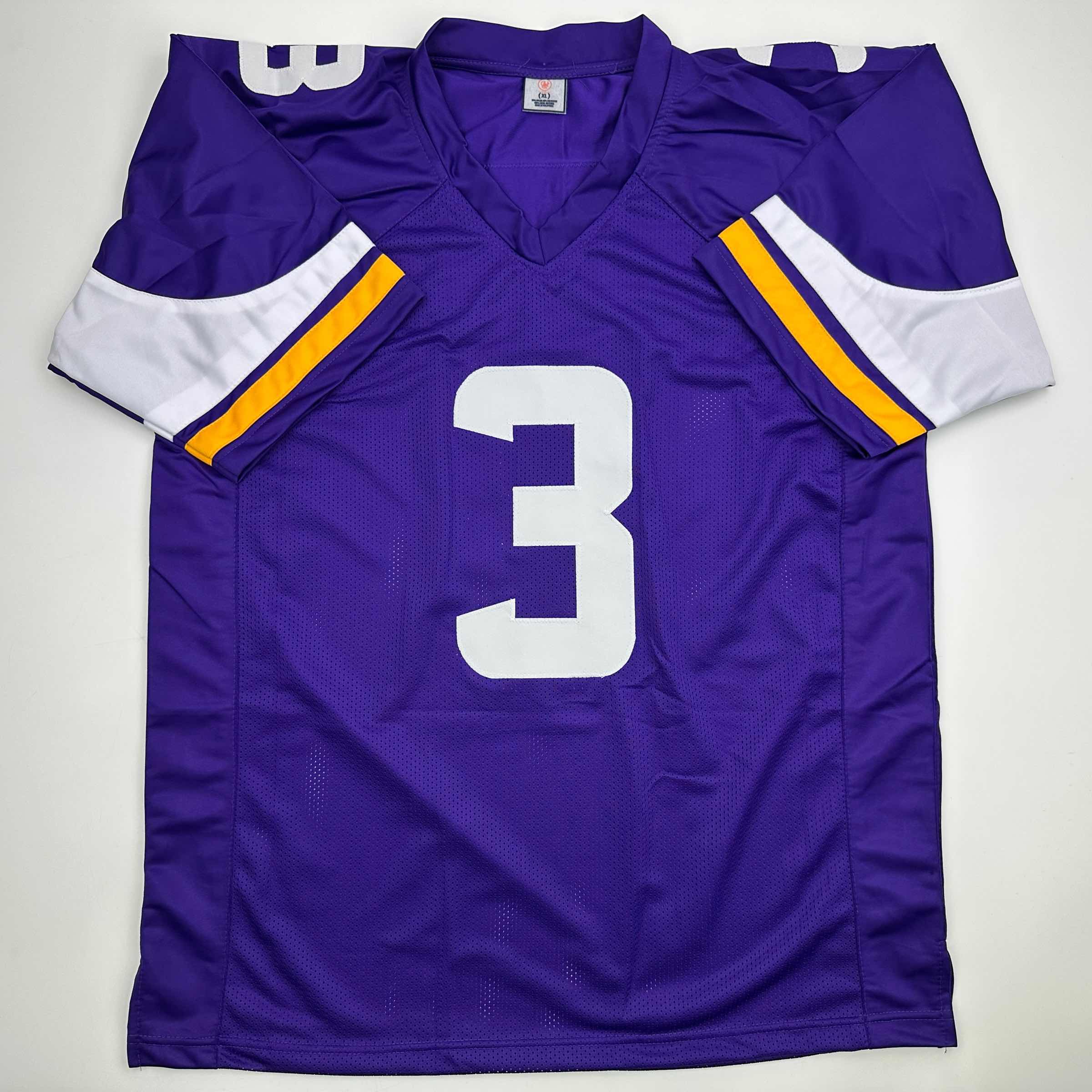 Autographed/Signed Jordan Addison Minnesota Purple Football Jersey JSA COA