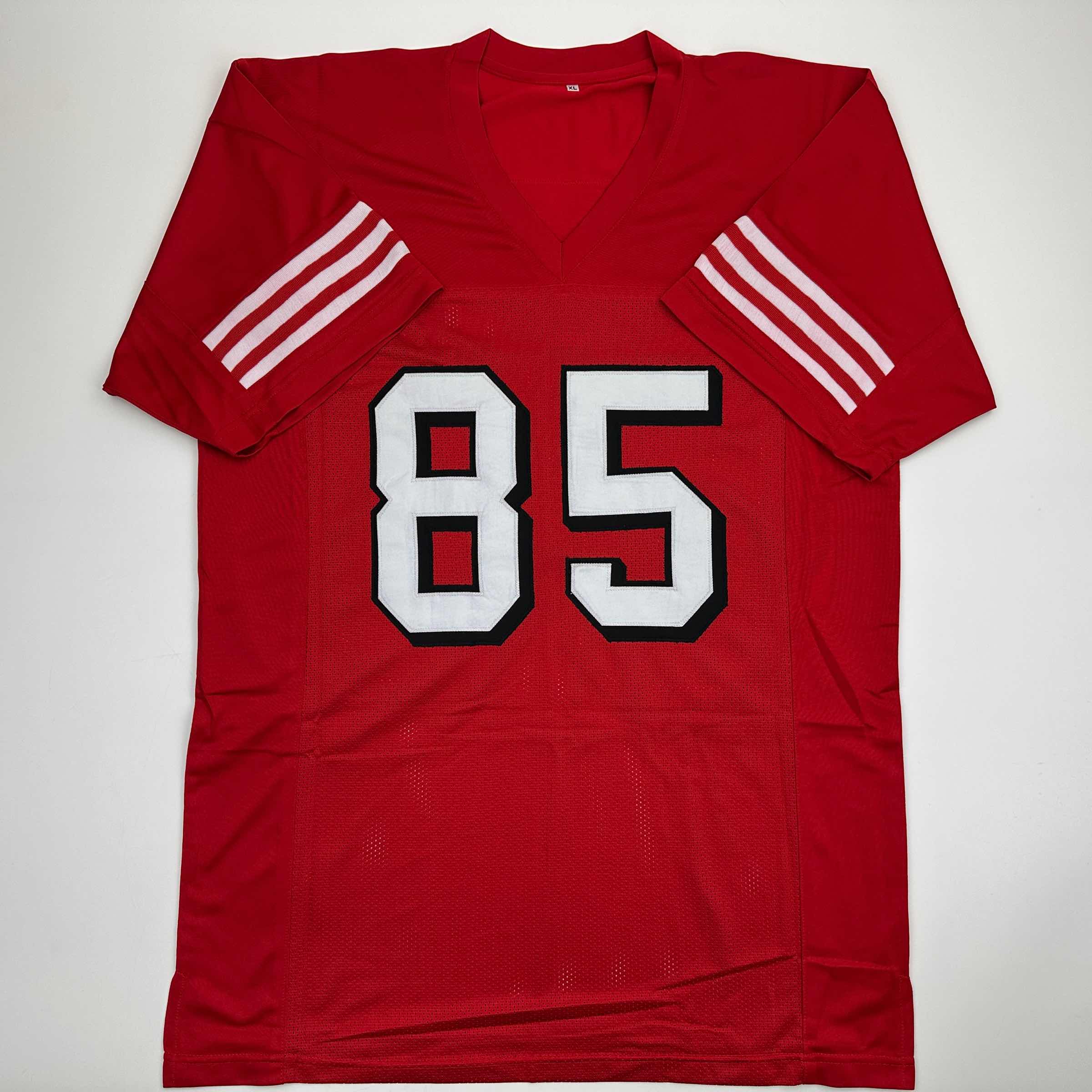 Autographed/Signed George Kittle San Francisco Red Alternate Football Jersey Beckett BAS COA