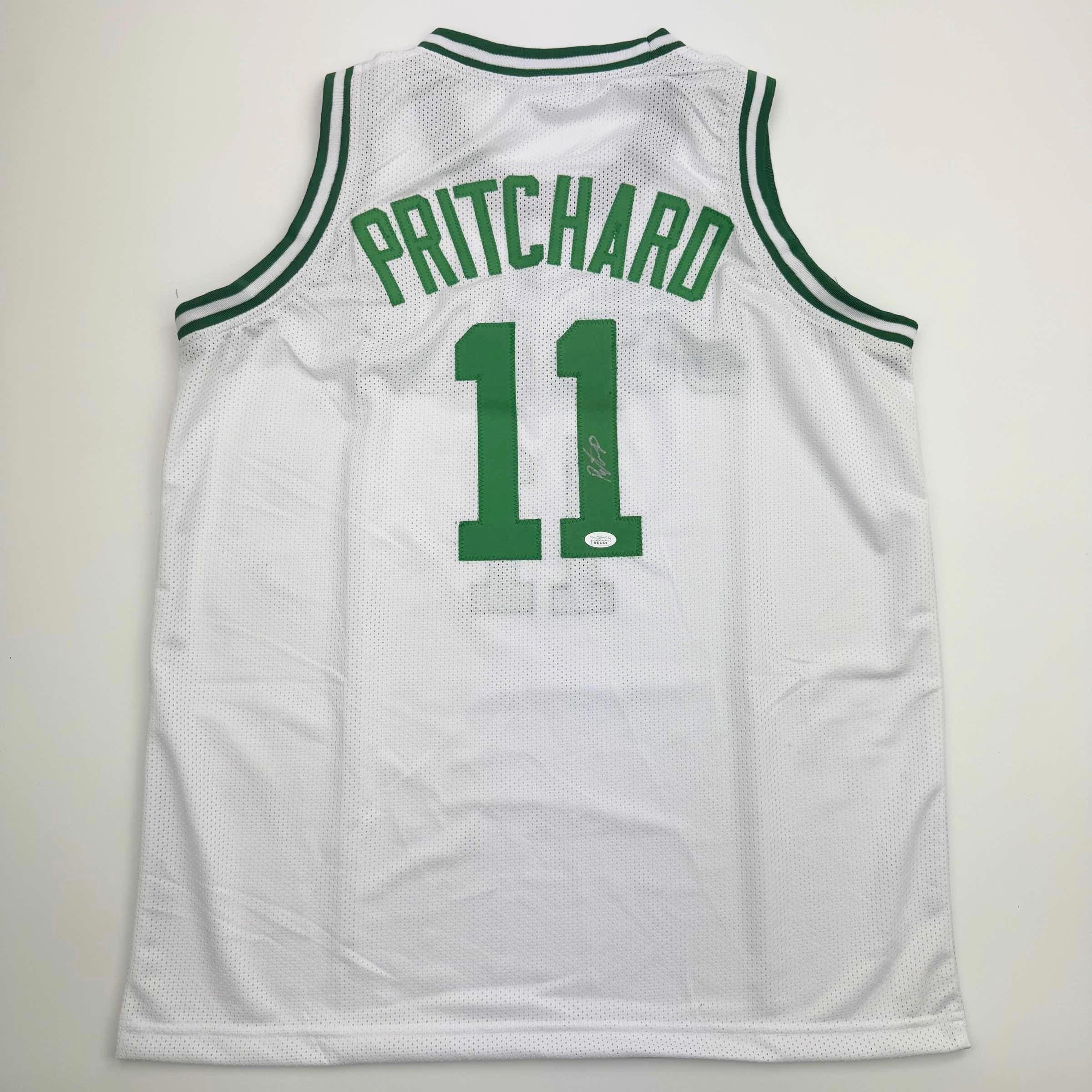 Autographed/Signed Payton Pritchard Boston White Basketball Jersey JSA COA