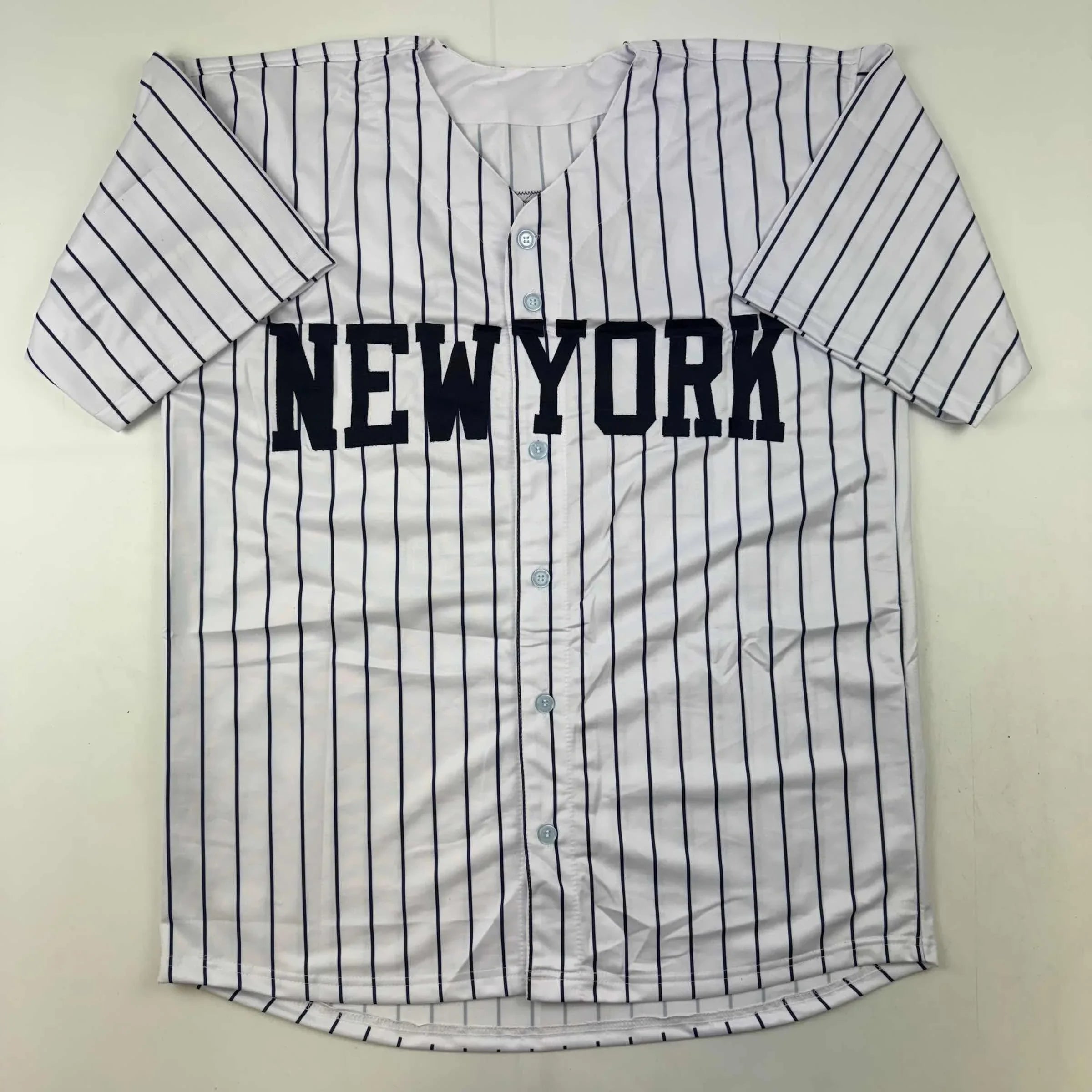 Autographed/Signed Mariano Rivera New York Pinstripe Baseball Jersey Beckett BAS COA Holo