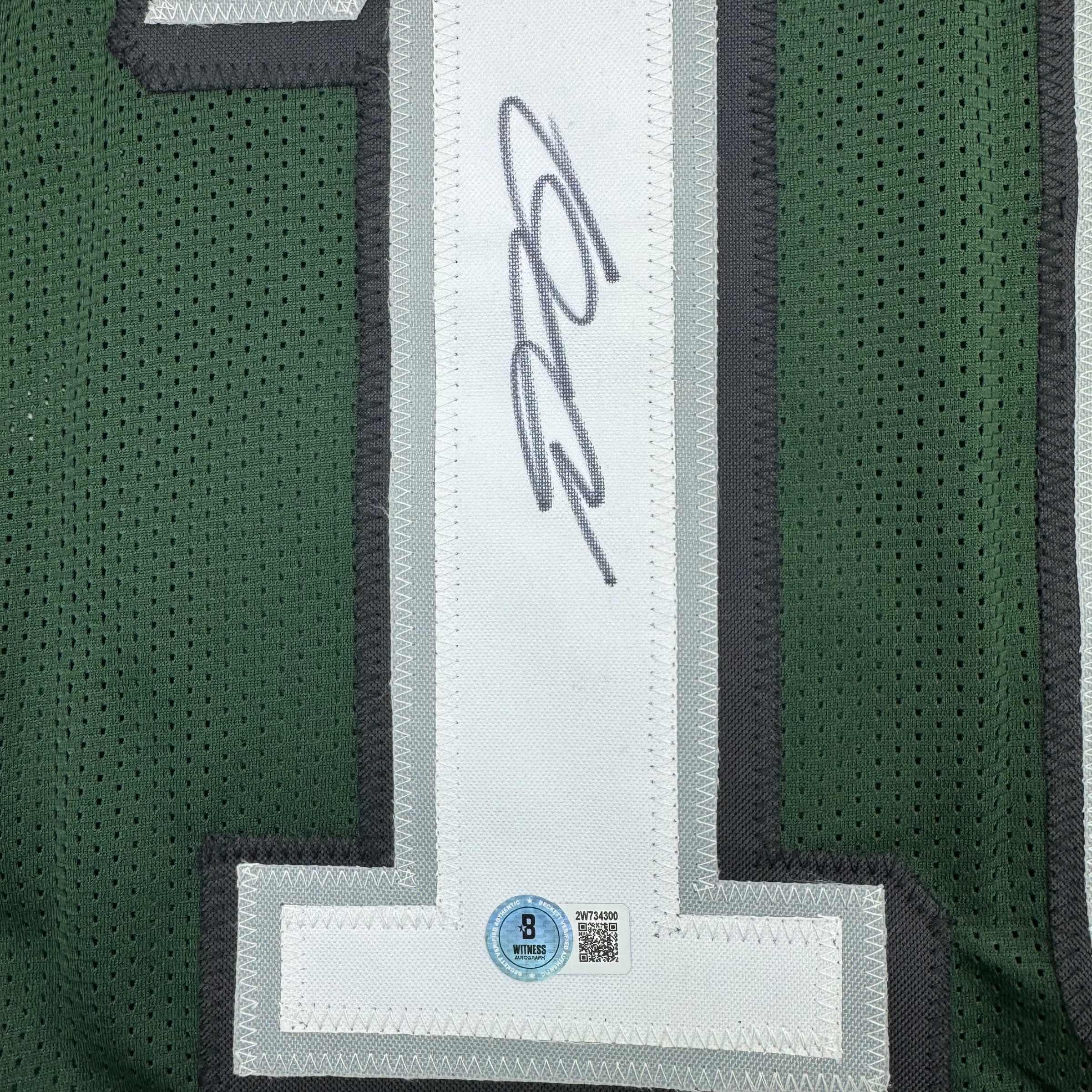 Autographed/Signed DeSean Jackson Philadelphia Green Football Jersey Beckett BAS COA