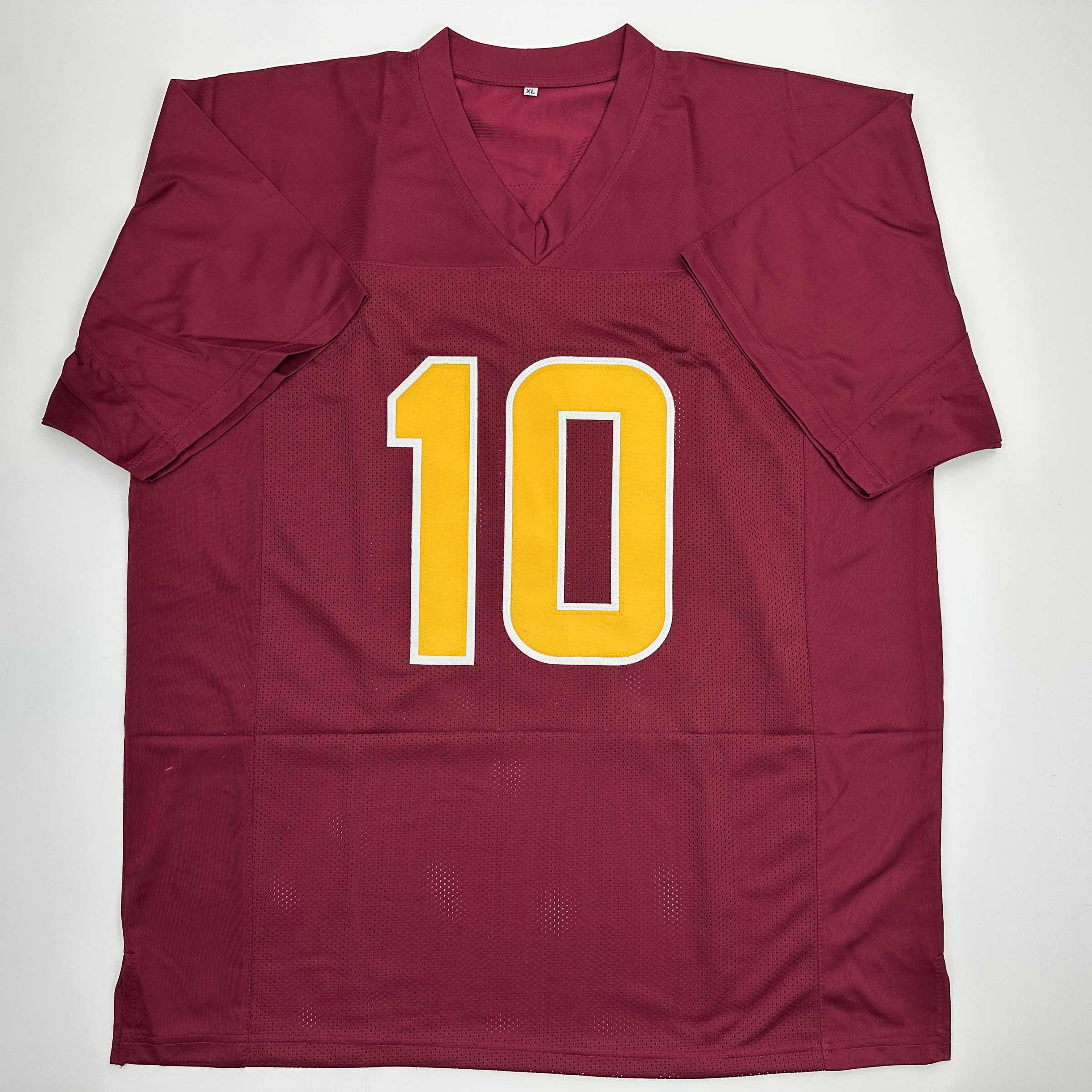 Autographed/Signed Sam Leavitt Arizona State Maroon College Football Jersey Beckett BAS COA
