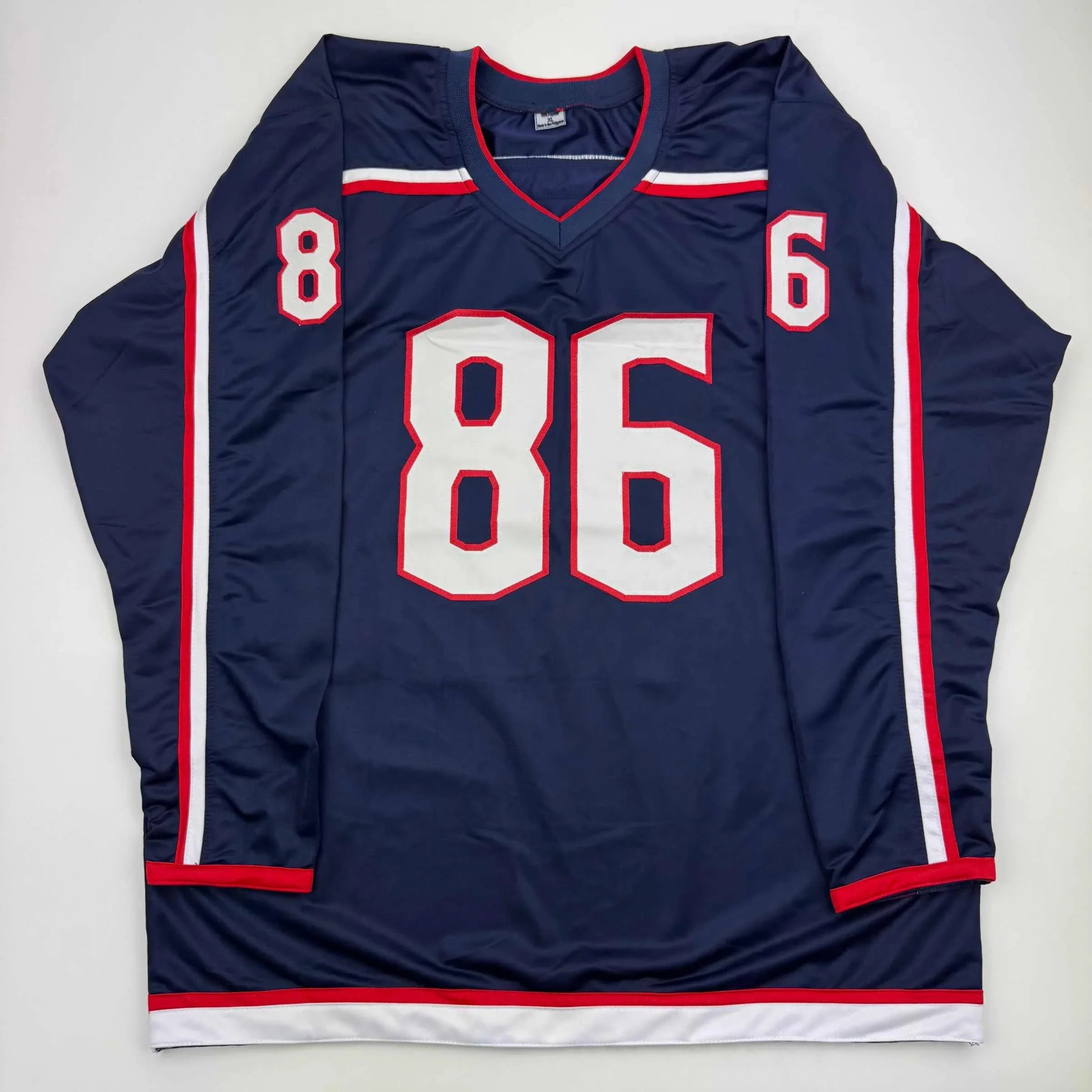 Autographed/Signed Kirill Marchenko Columbus Blue Hockey Jersey JSA COA