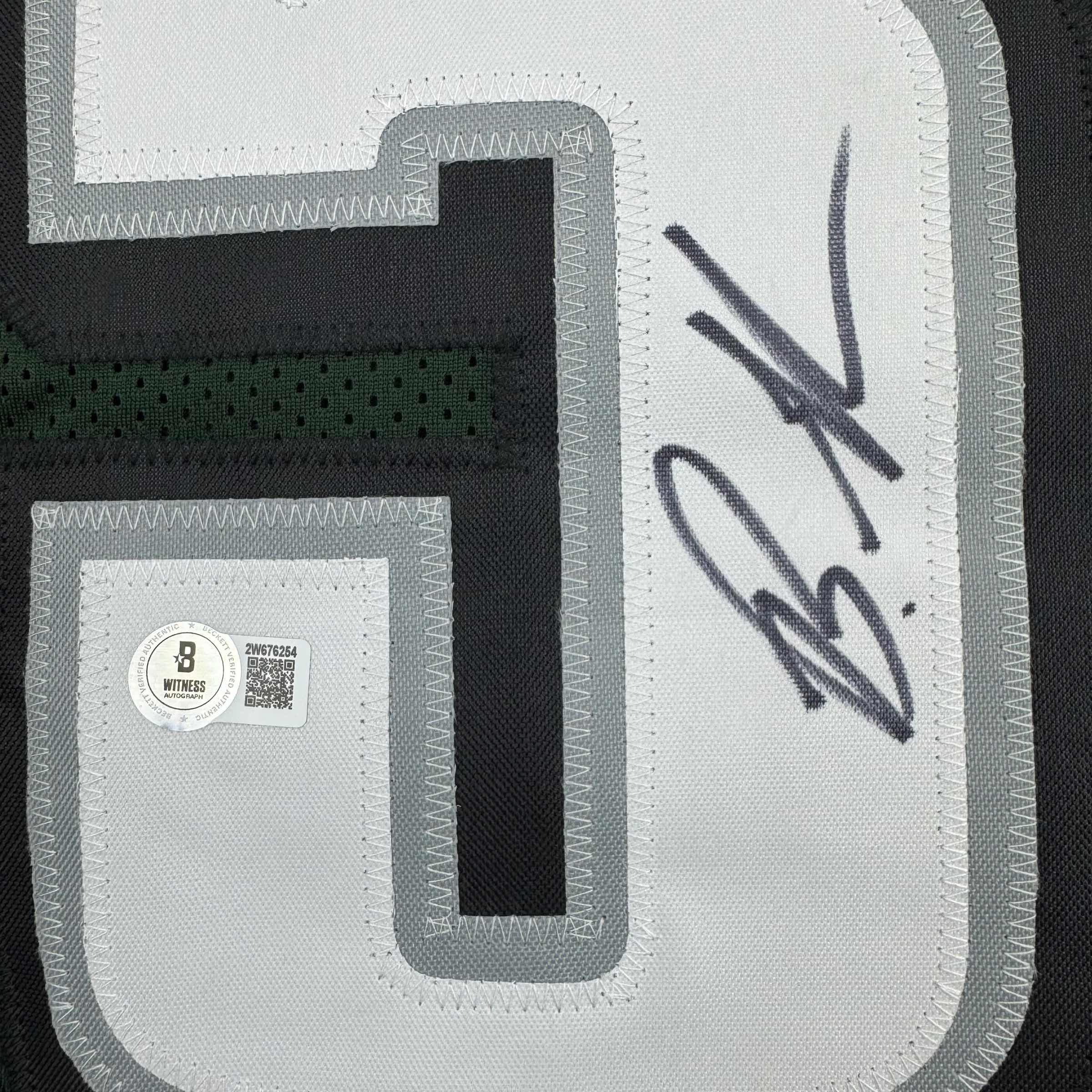 Autographed/Signed Brandon Graham Philadelphia Green Football Jersey Beckett BAS COA