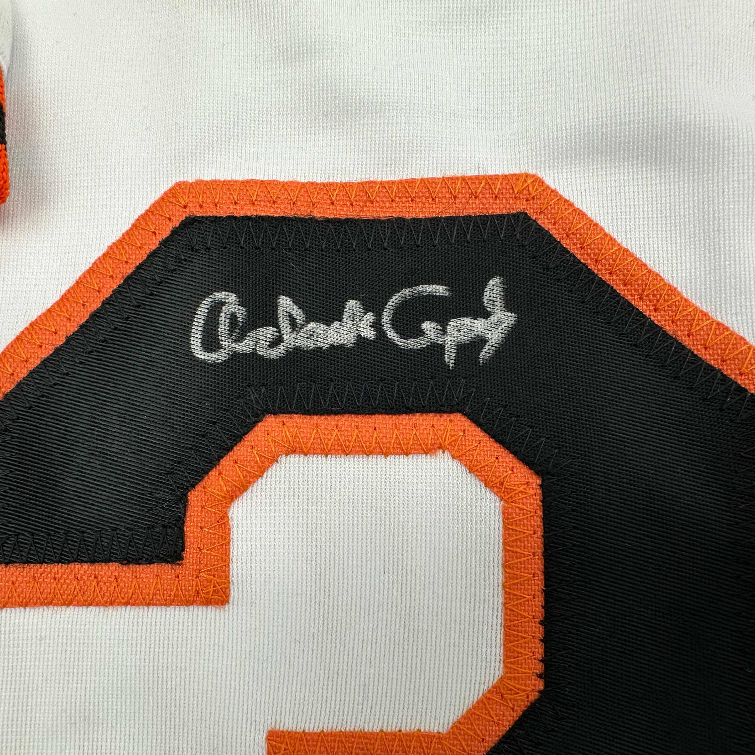 Autographed/Signed Orlando Cepeda San Francisco White Baseball Jersey Beckett BAS COA