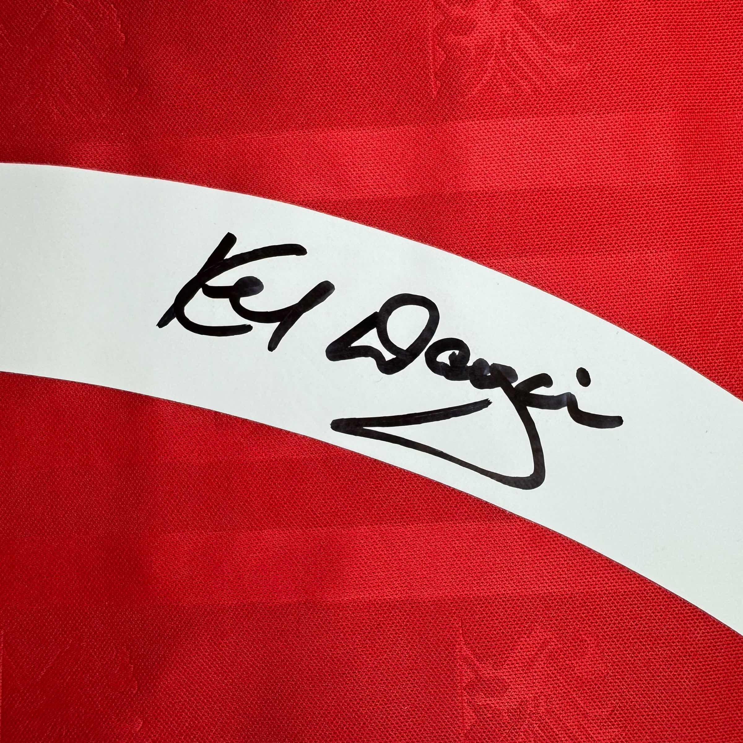 Autographed/Signed Kenny Dalglish Liverpool Red Crown Paints Soccer Jersey Beckett BAS COA