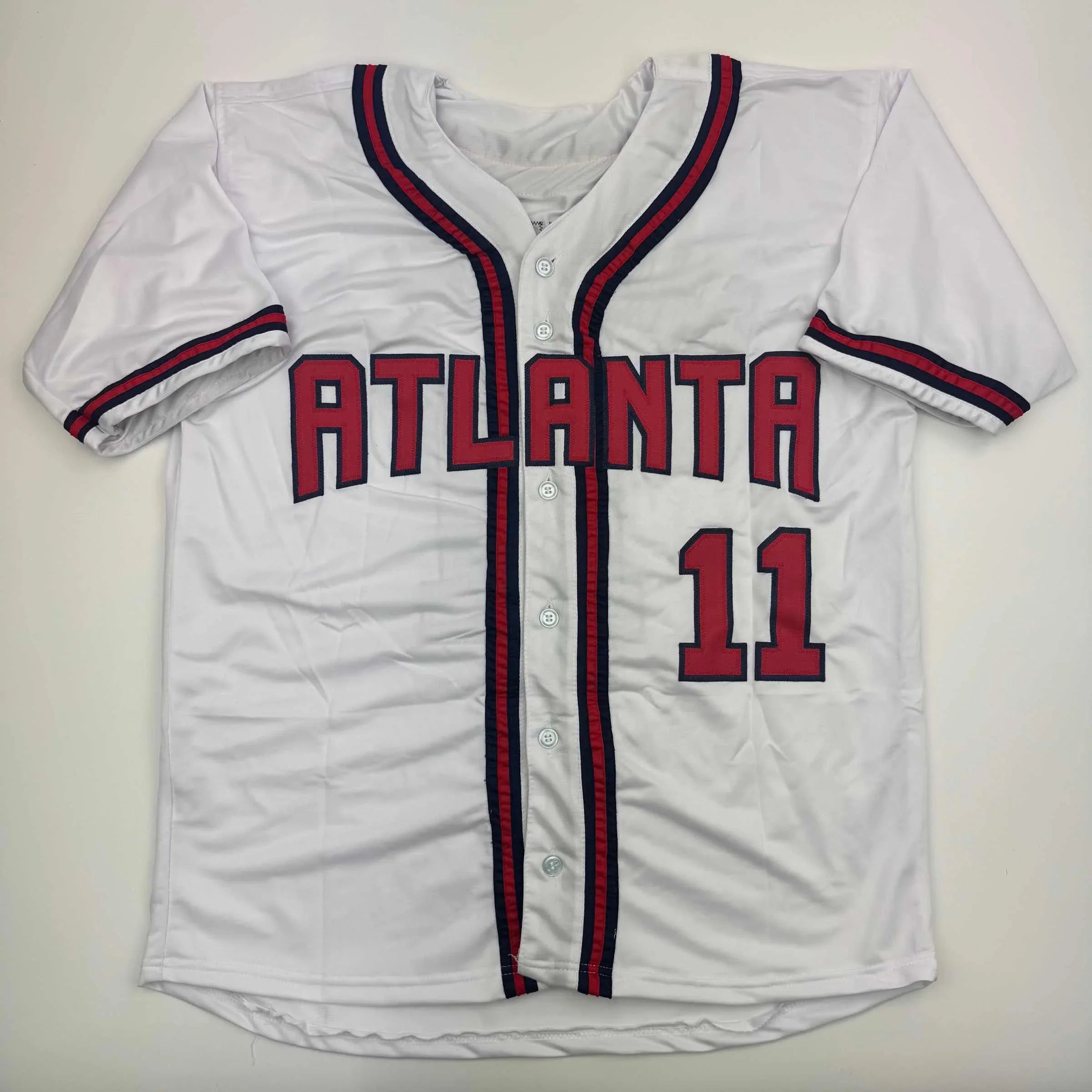 Autographed/Signed Gary Sheffield Atlanta White Baseball Jersey Beckett BAS COA