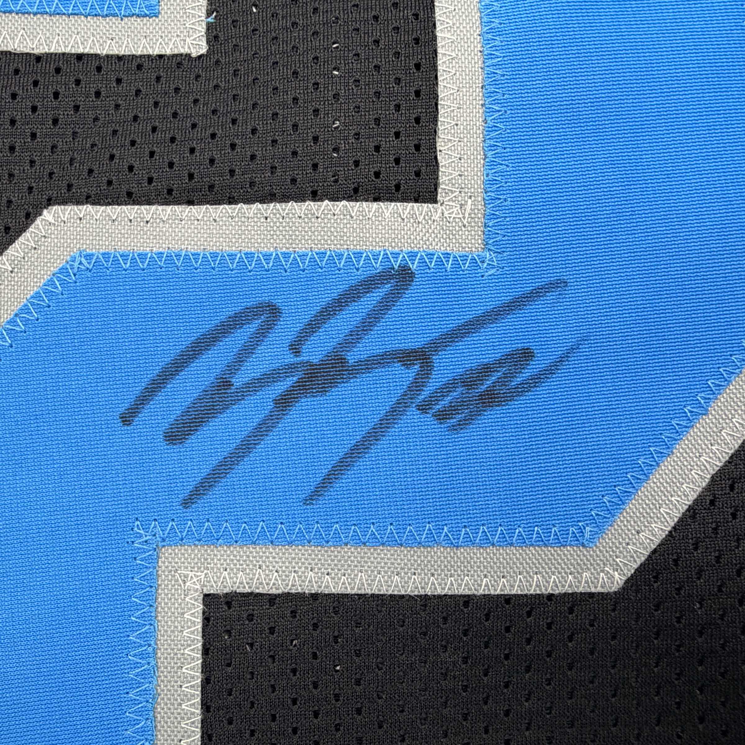 Autographed/Signed Brian Branch Detroit Black Football Jersey Beckett BAS COA