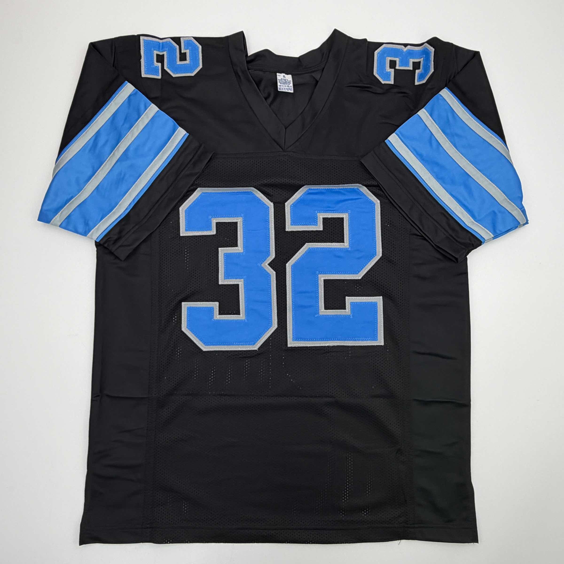 Autographed/Signed Brian Branch Detroit Black Football Jersey Beckett BAS COA