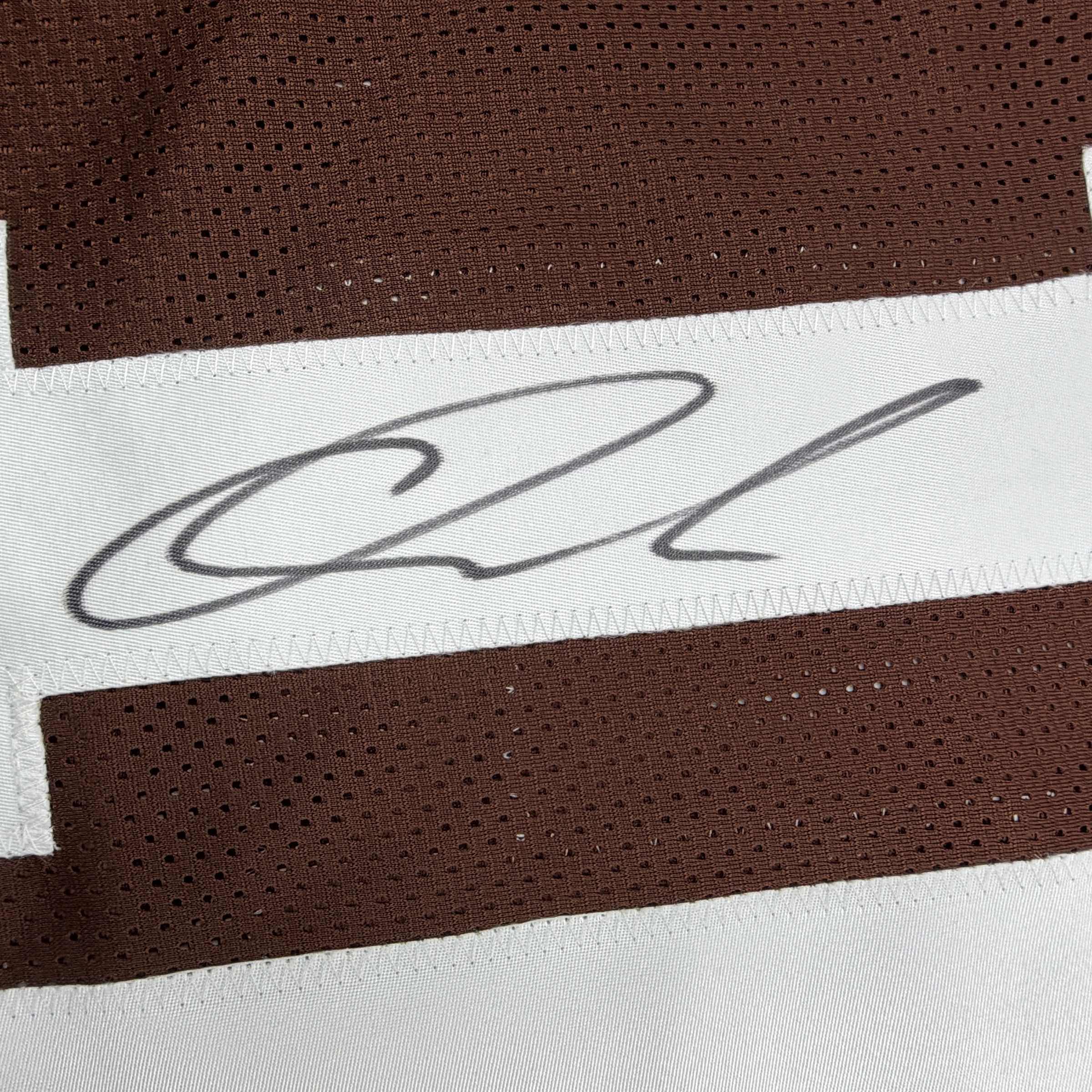 Autographed/Signed Quinshon Judkins Cleveland Football Brown Jersey Beckett BAS COA