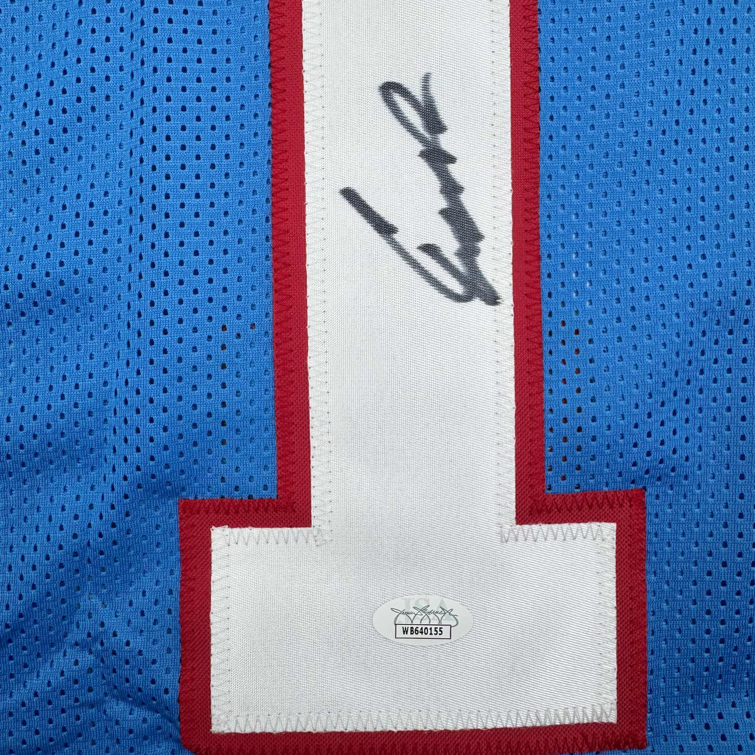 Autographed/Signed Cameron Cam Ward Tennessee Retro Light Blue Football Jersey JSA COA