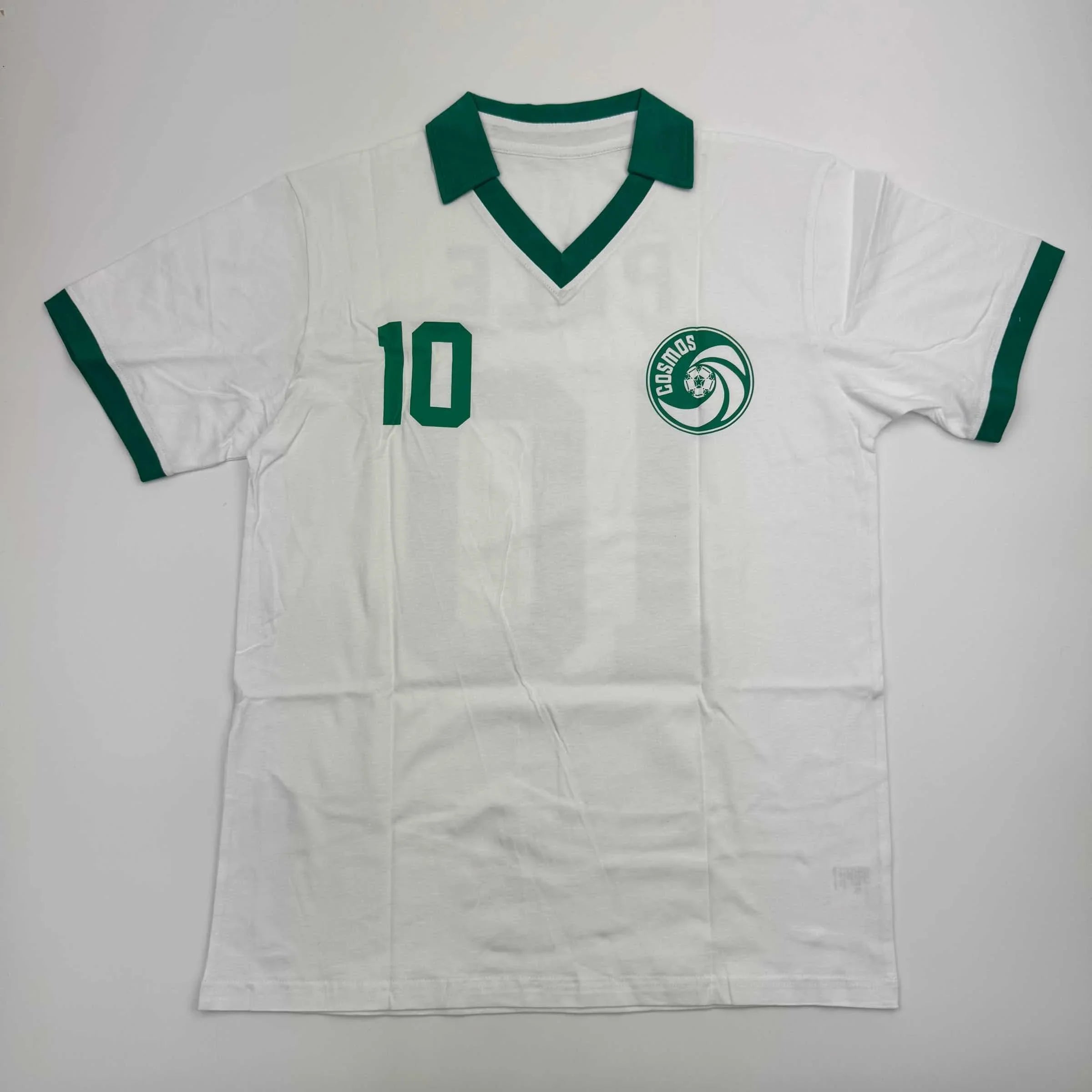 Autographed/Signed Pele New York Cosmos White Soccer Futbol Jersey Beckett BAS COA