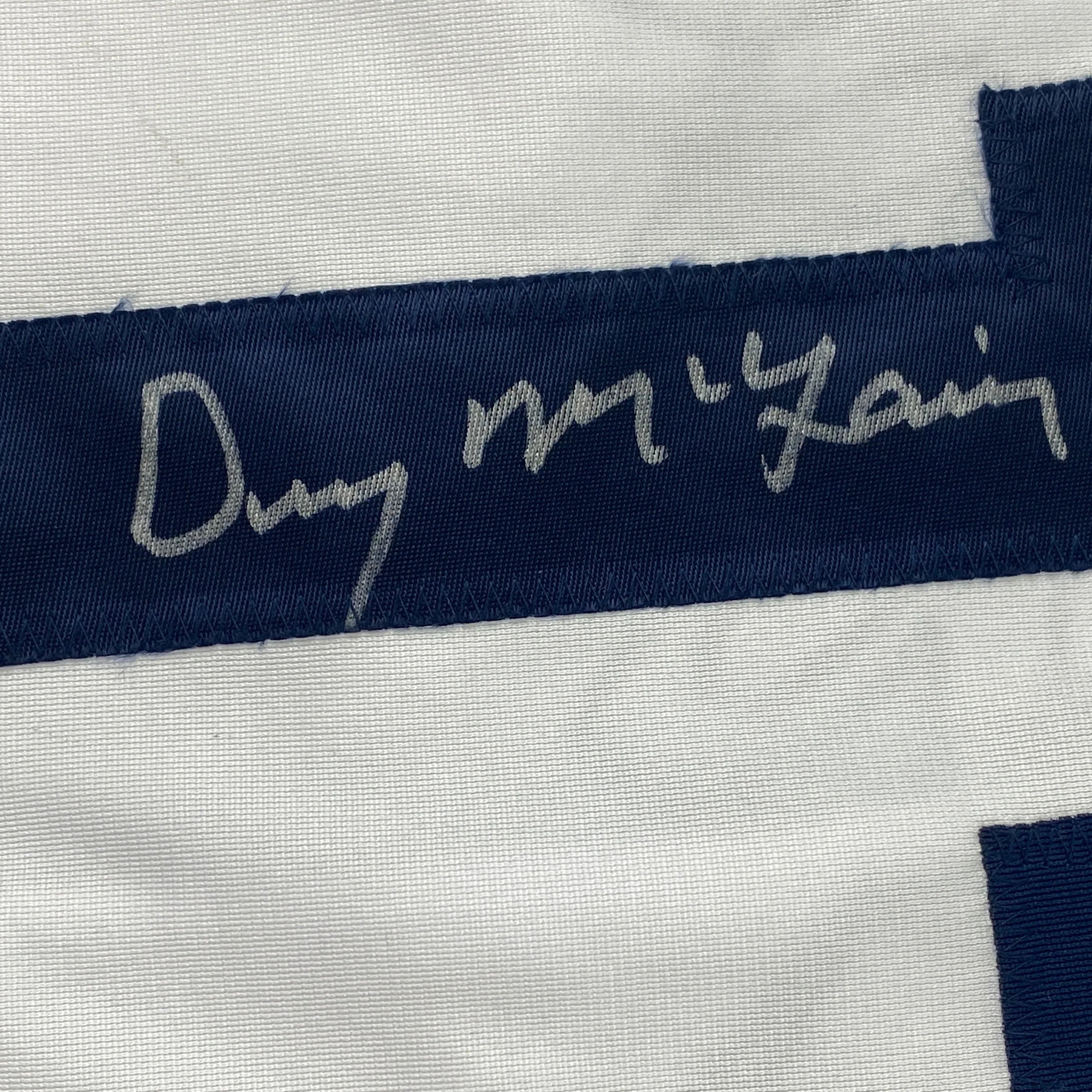 Autographed/Signed Denny McLain Detroit White Baseball Jersey JSA COA