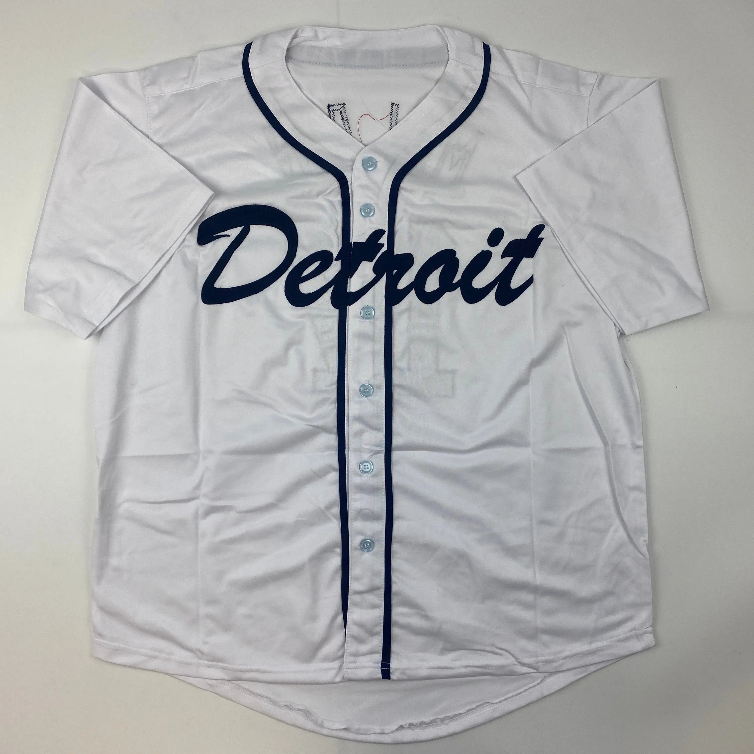 Autographed/Signed Denny McLain Detroit White Baseball Jersey JSA COA