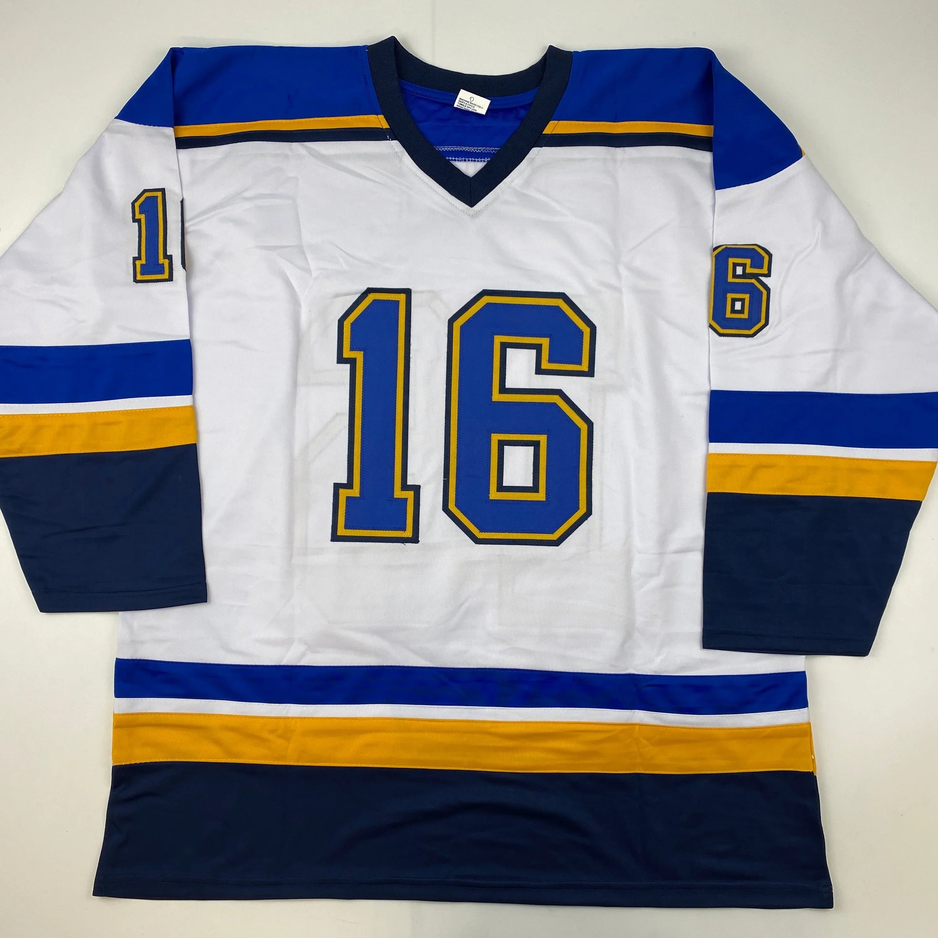Autographed/Signed Brett Hull St. Louis White Hockey Jersey JSA COA