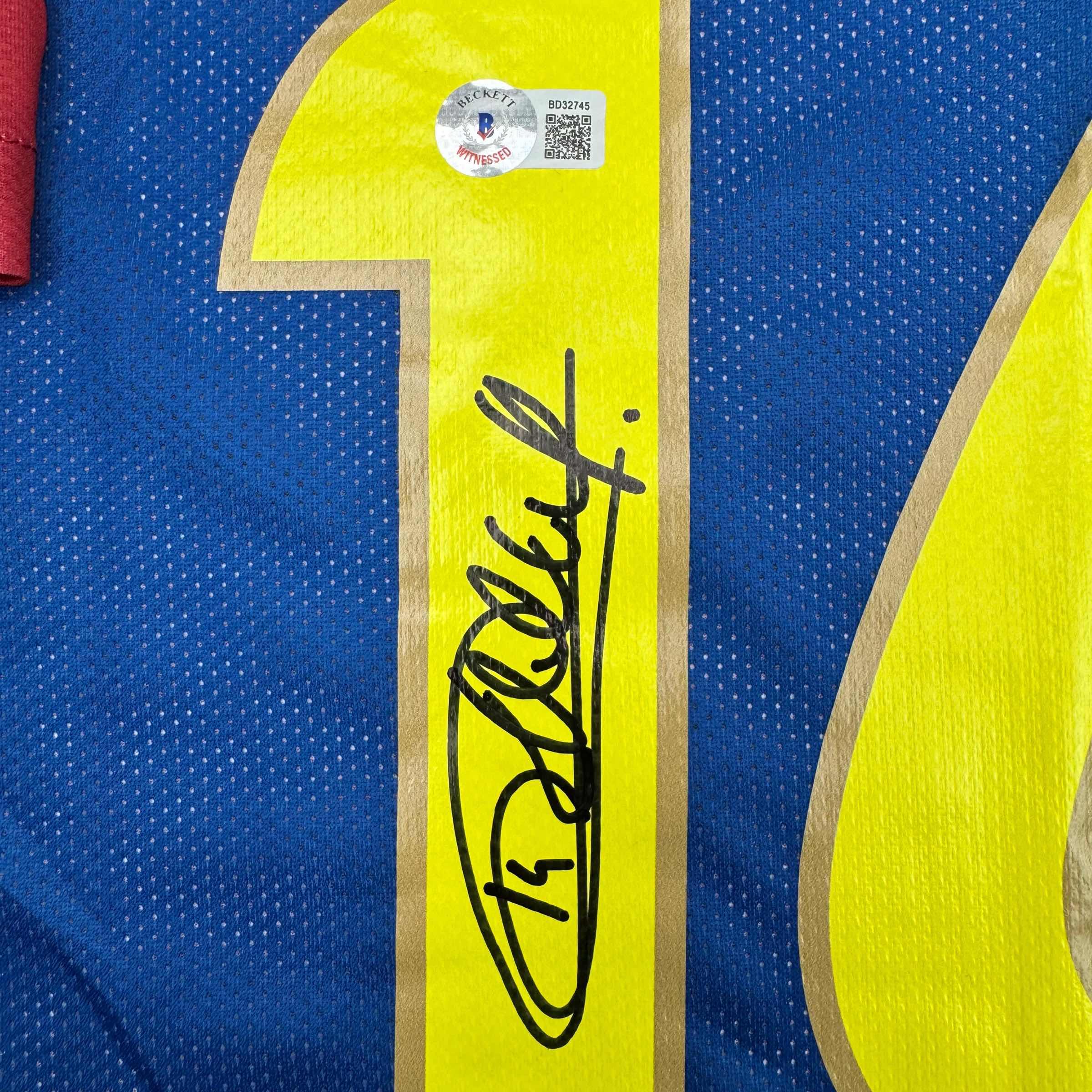 Autographed/Signed Thierry Henry FC Barcelona Blue Soccer Jersey Beckett BAS COA