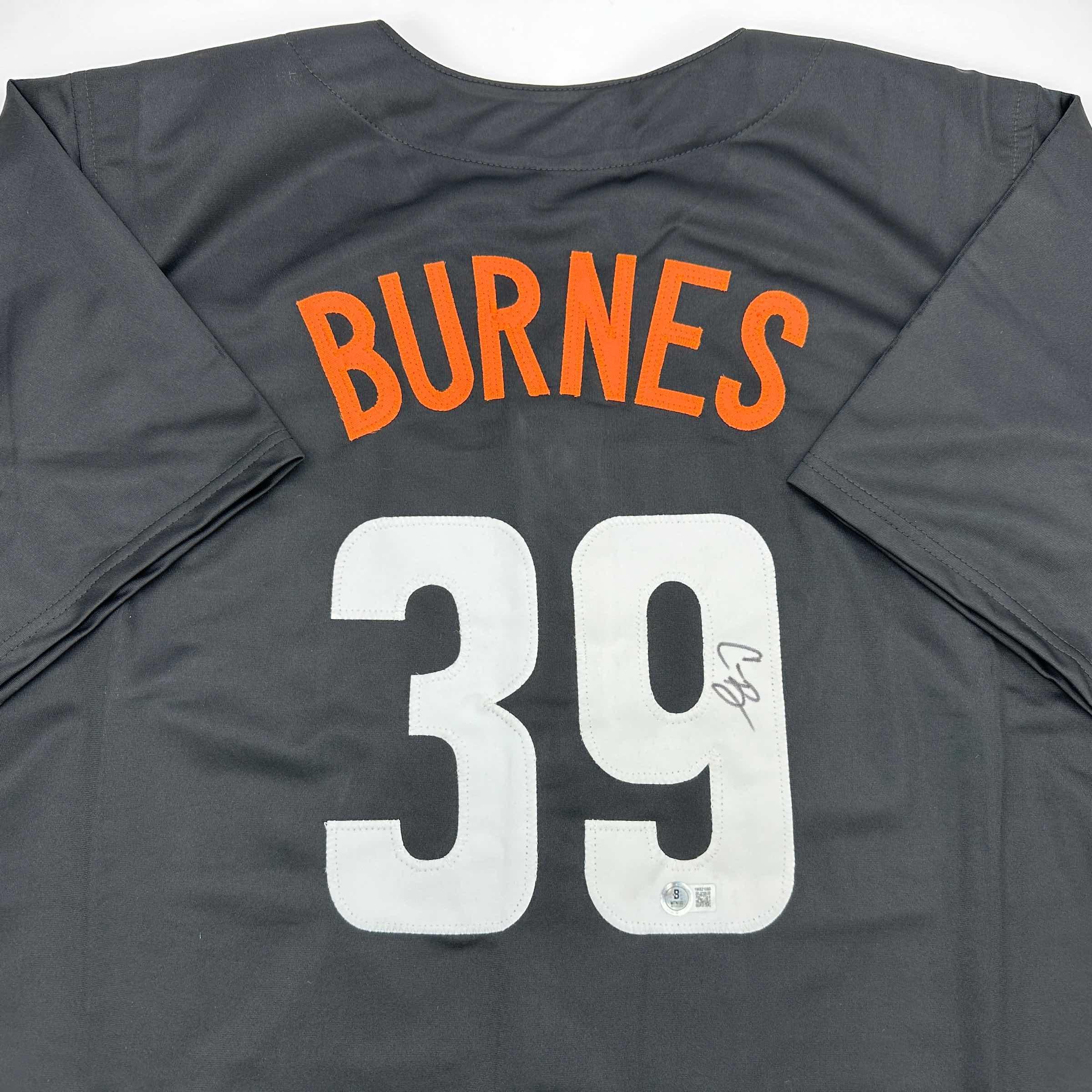 Autographed/Signed Corbin Burnes Baltimore Black City Connect Baseball Jersey Beckett BAS COA