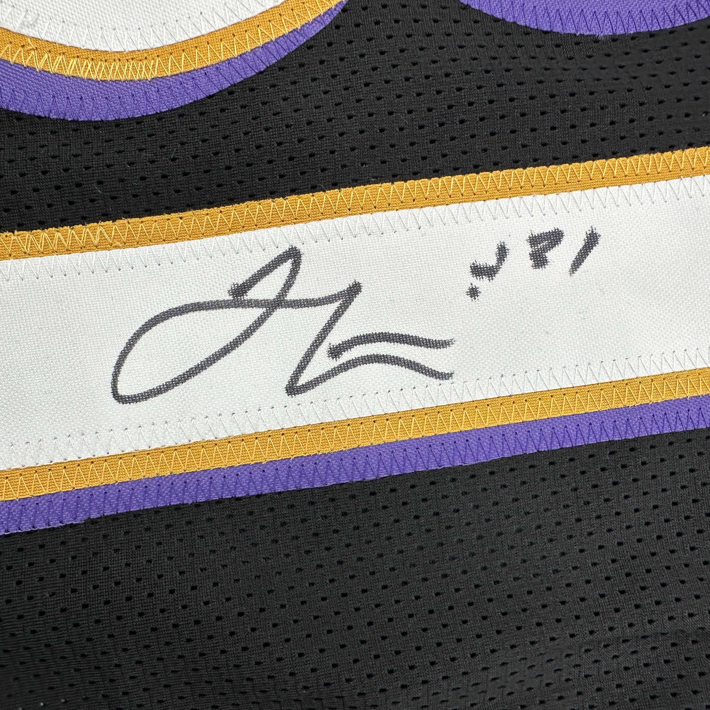 Autographed/Signed Jamal Lewis Baltimore Black Football Jersey JSA COA
