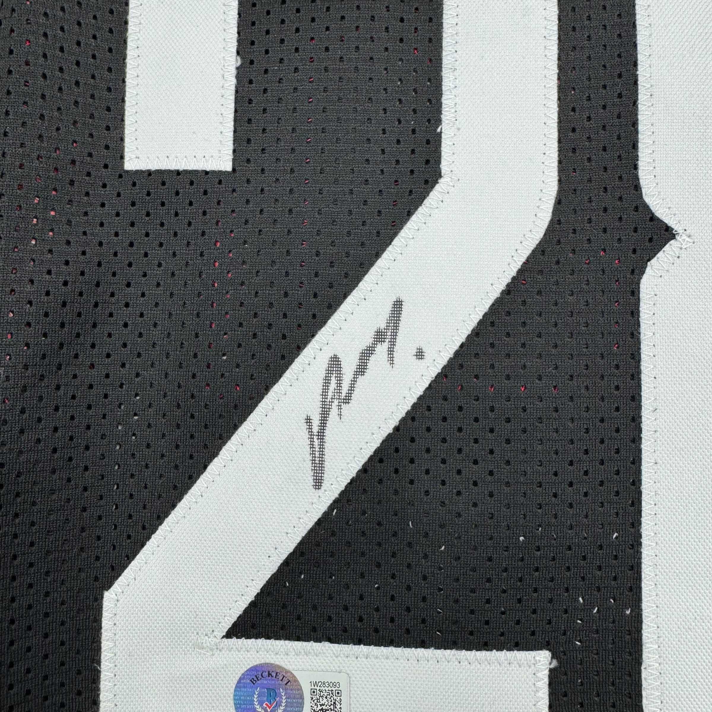 Autographed/Signed Alperen Sengun Houston Black Basketball Jersey Beckett BAS COA