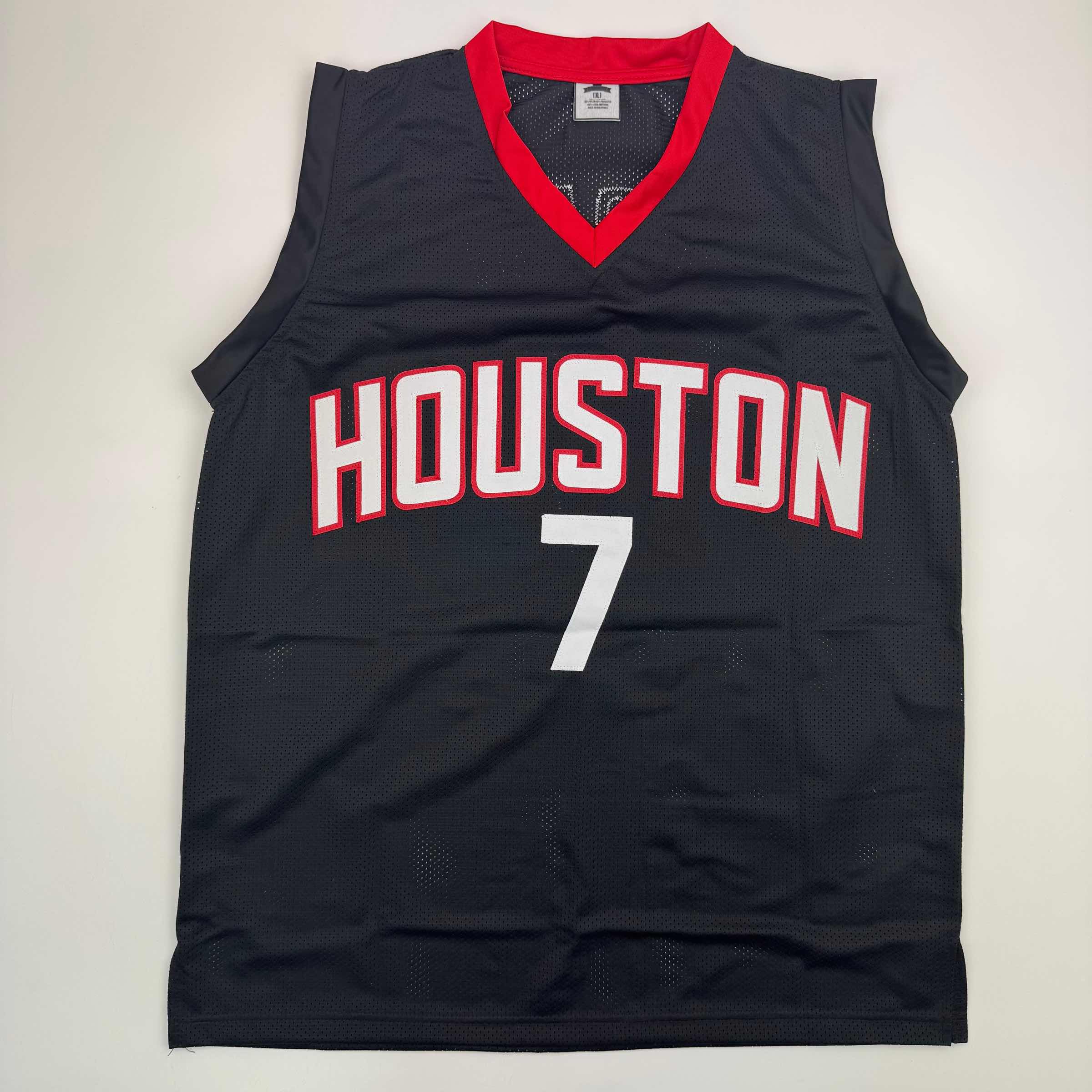Autographed/Signed Kevin Durant Houston Black Basketball Jersey Beckett BAS COA