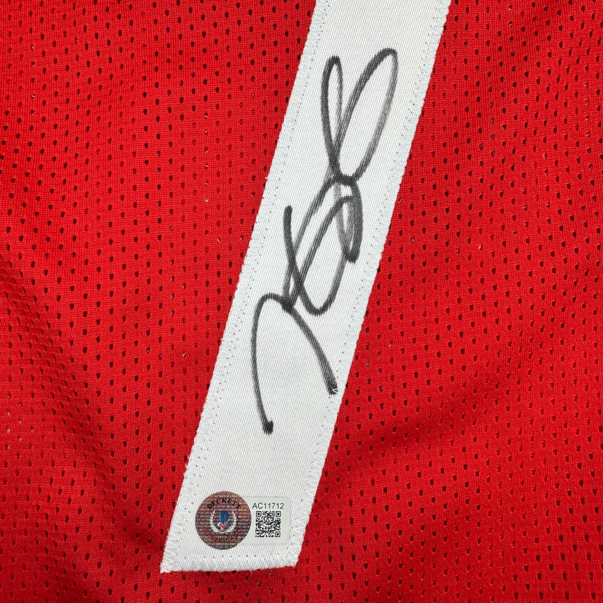 Autographed/Signed Kevin Durant Houston Red Basketball Jersey Beckett BAS COA