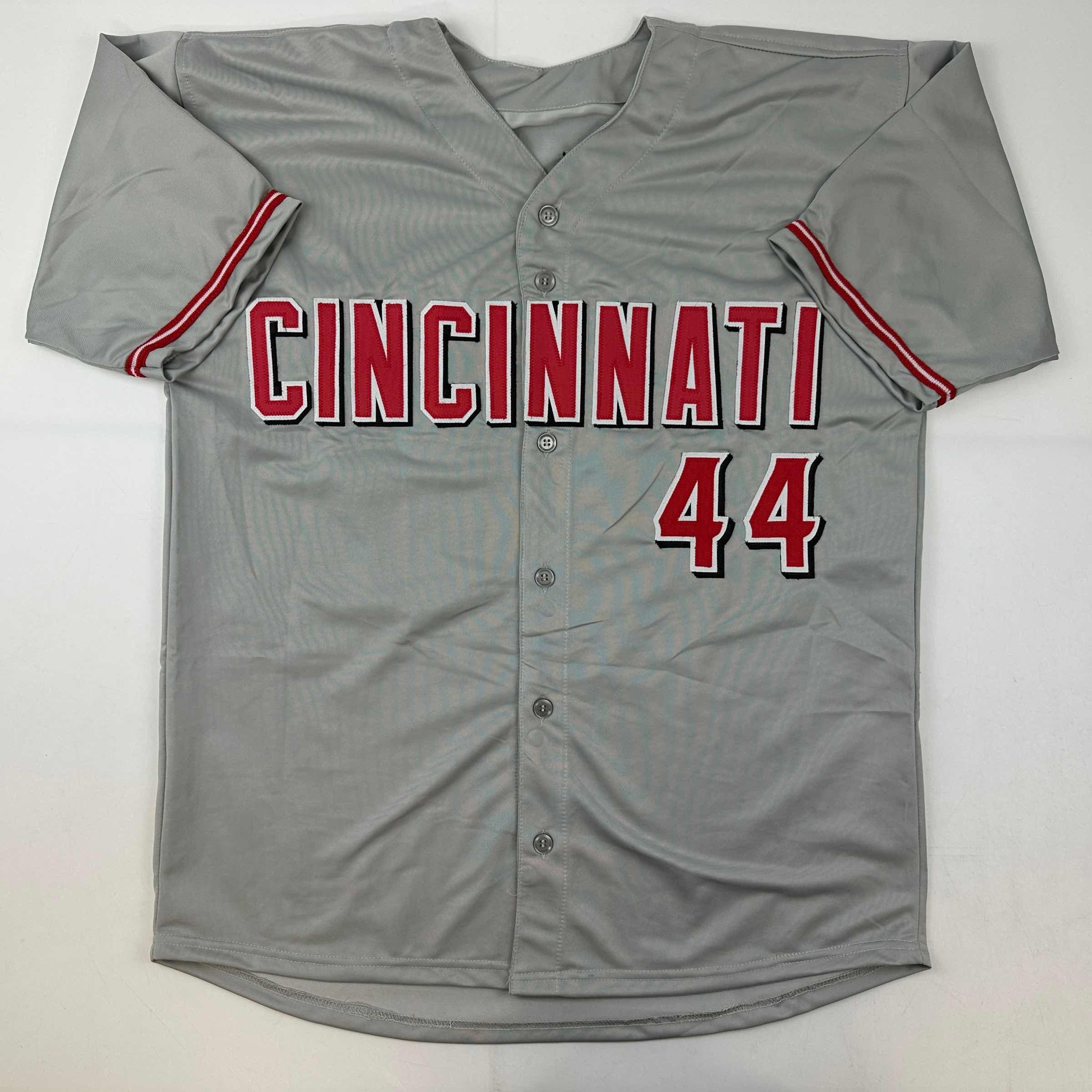 Autographed/Signed Elly De La Cruz Cincinnati Grey Baseball Jersey Beckett BAS COA
