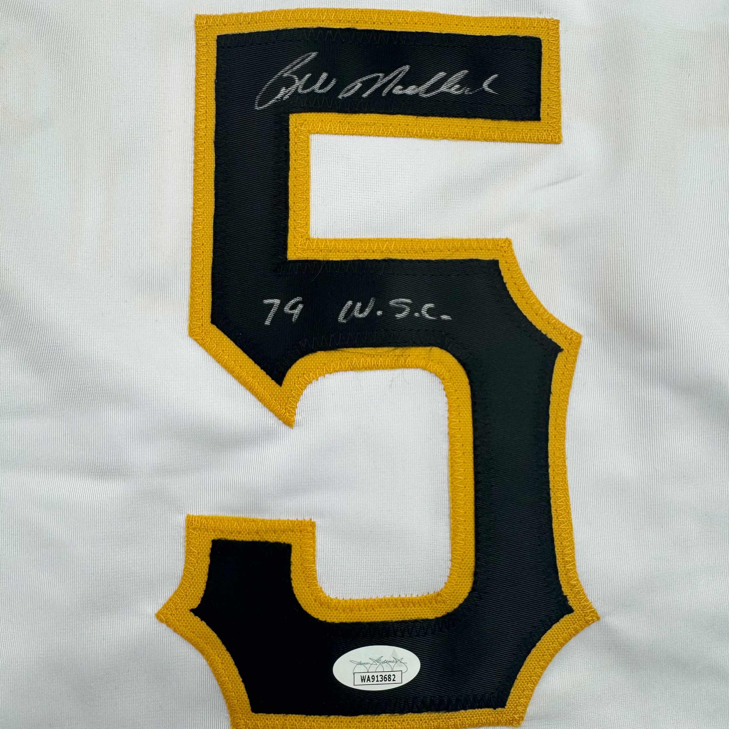 Autographed/Signed Bill Madlock Pittsburgh White Baseball Jersey JSA COA