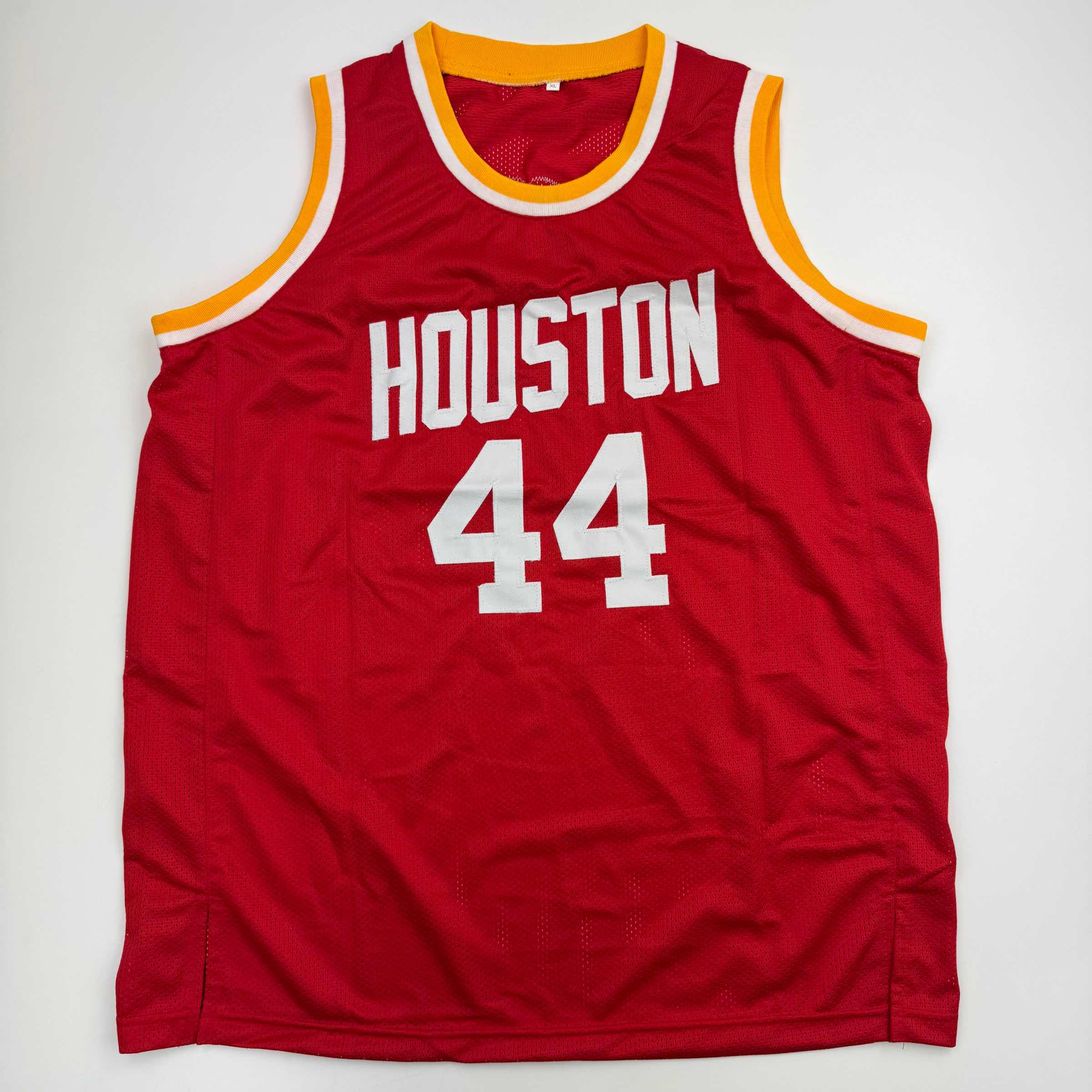Autographed/Signed Elvin Hayes Houston Red Basketball Jersey JSA COA