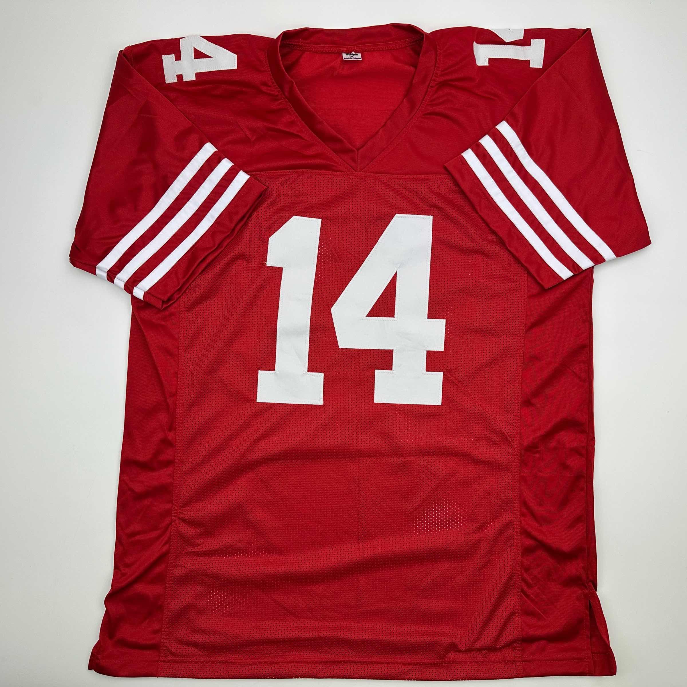 Autographed/Signed Ricky Pearsall San Francisco Red Football Jersey Beckett BAS COA