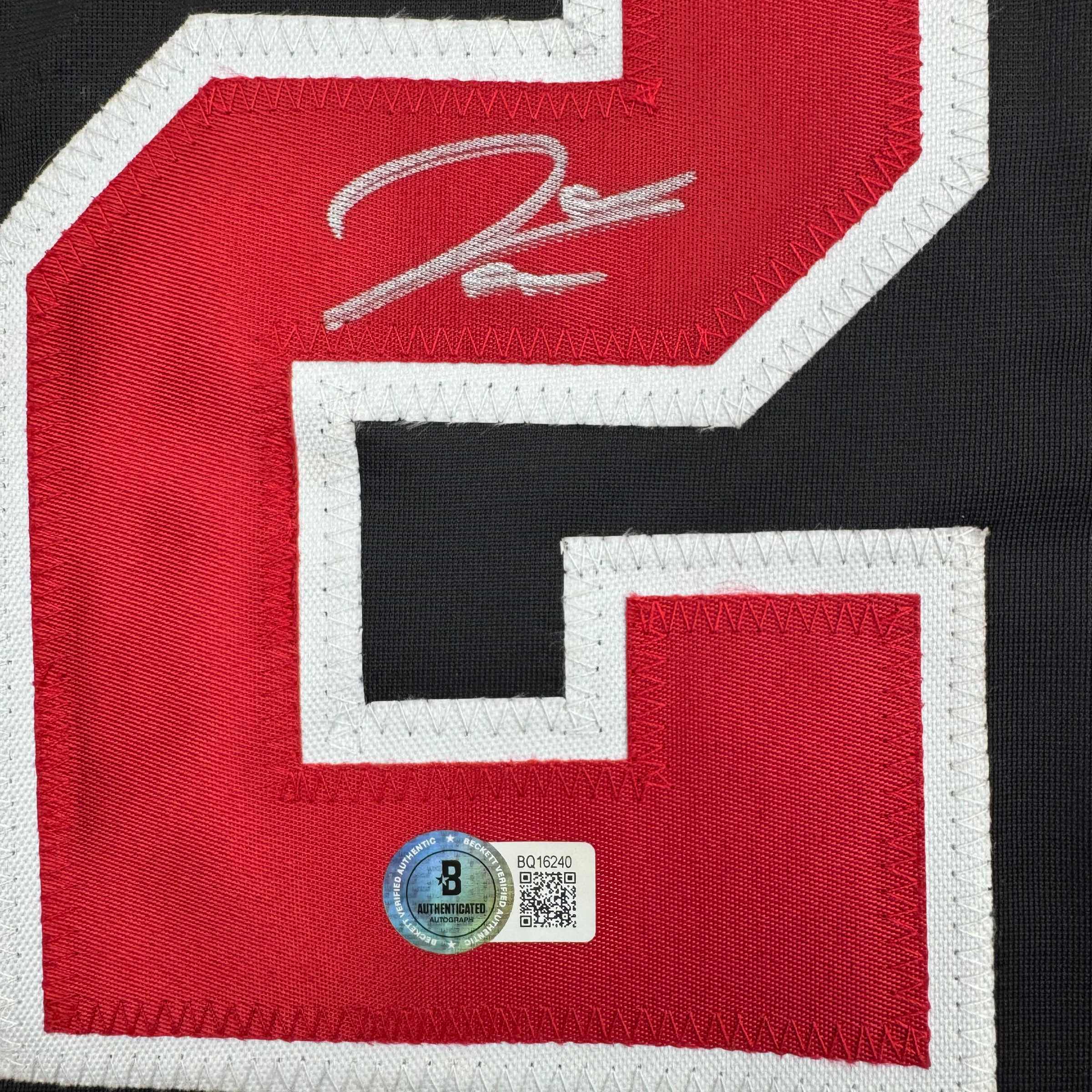 Autographed/Signed James Wood Washington Black Baseball Jersey Beckett BAS COA