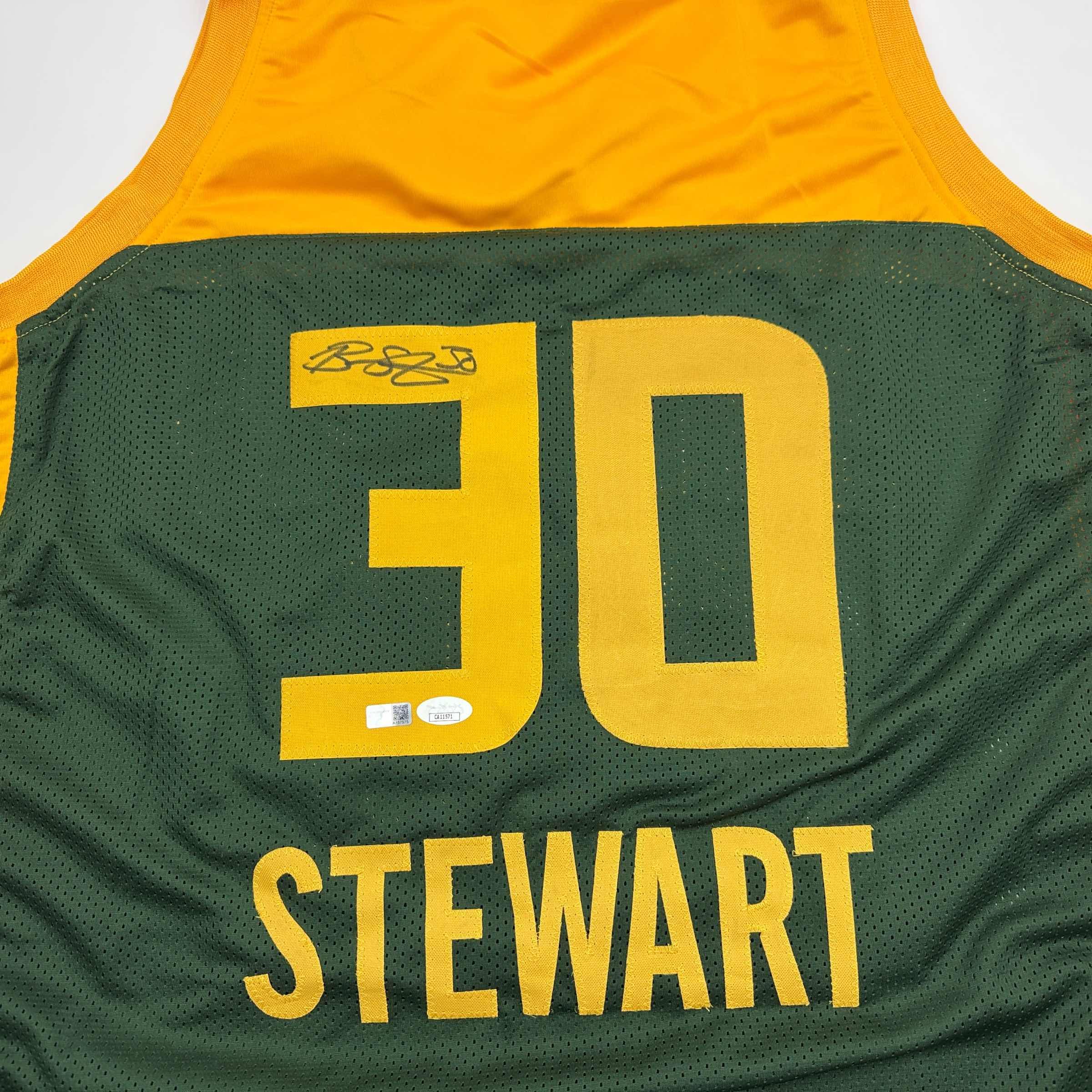 Autographed/Signed Breanna Stewart Seattle Green Basketball Jersey JSA COA