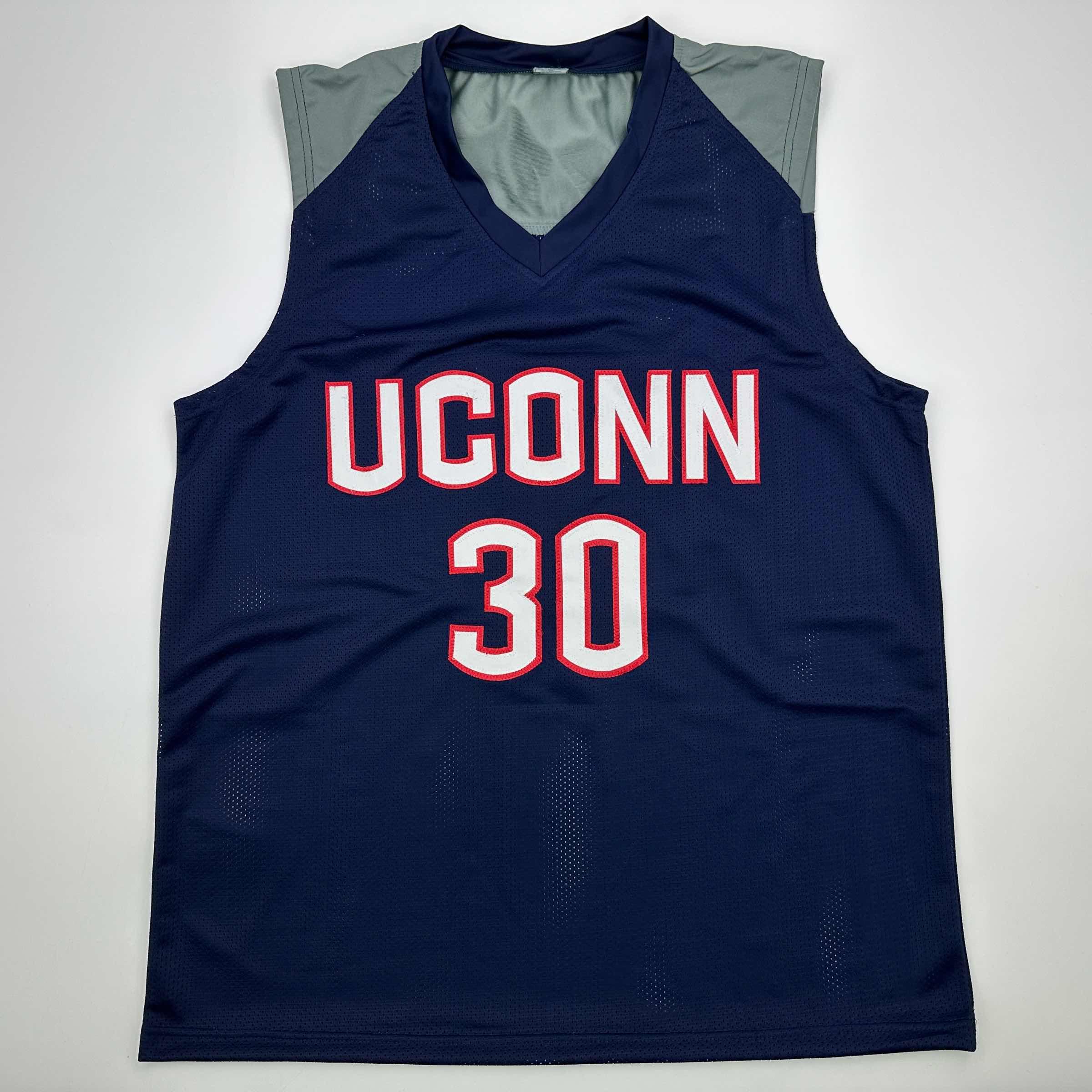 Autographed/Signed Breanna Stewart UConn Connecticut Blue College Basketball Jersey JSA COA